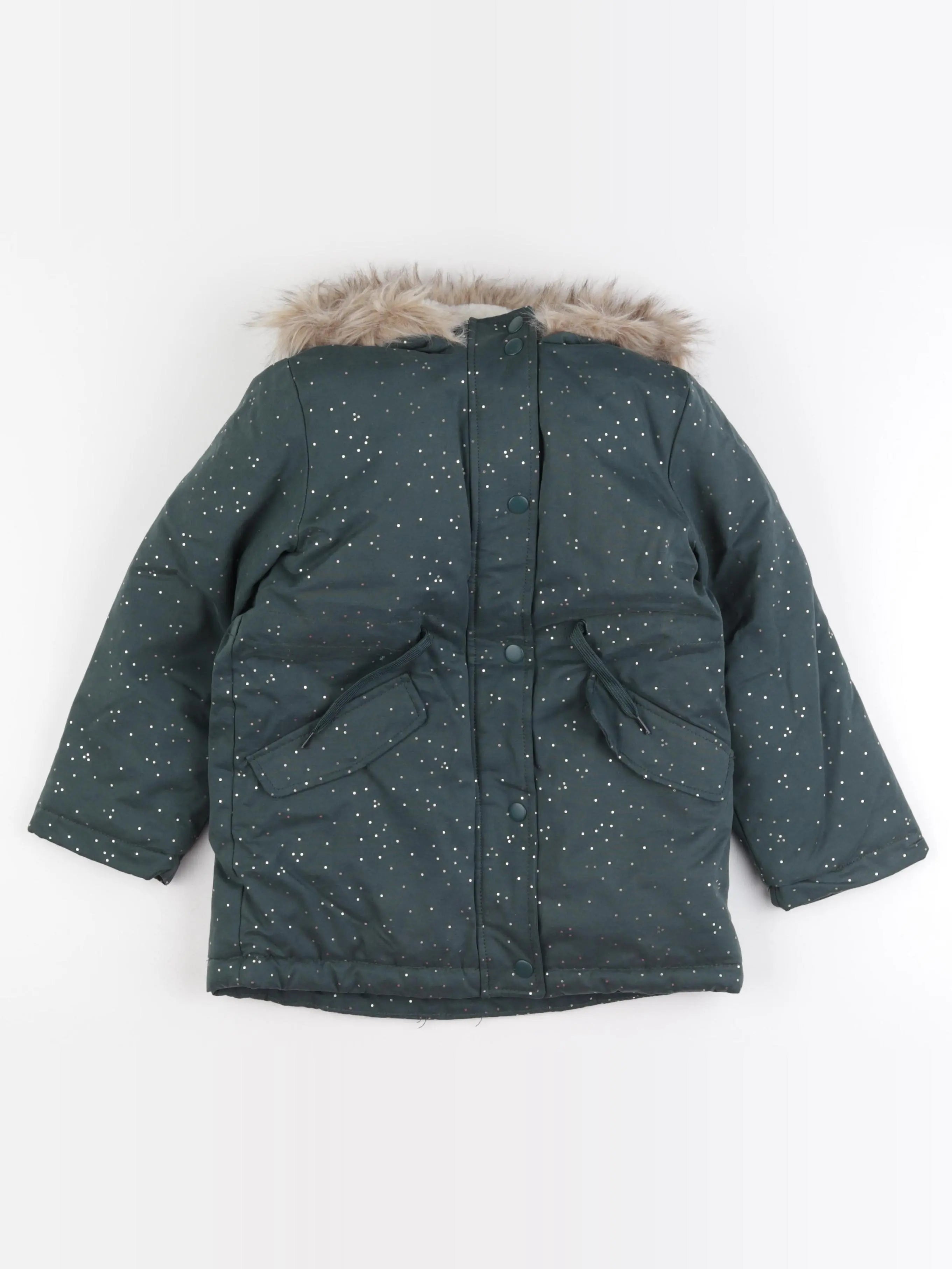 Vertbaudet - parka vert - 7 ans