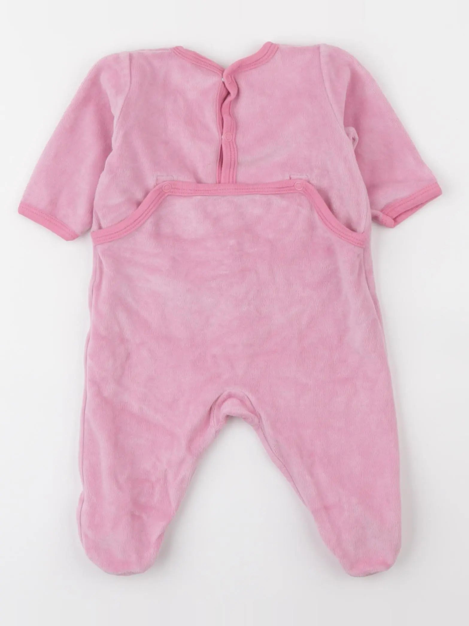Petit Bateau - pyjama velours rose - 3 mois