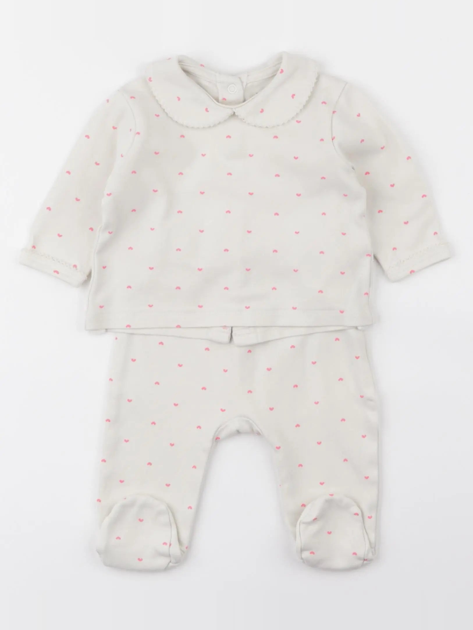 Vertbaudet - pyjama coton beige - 3 mois