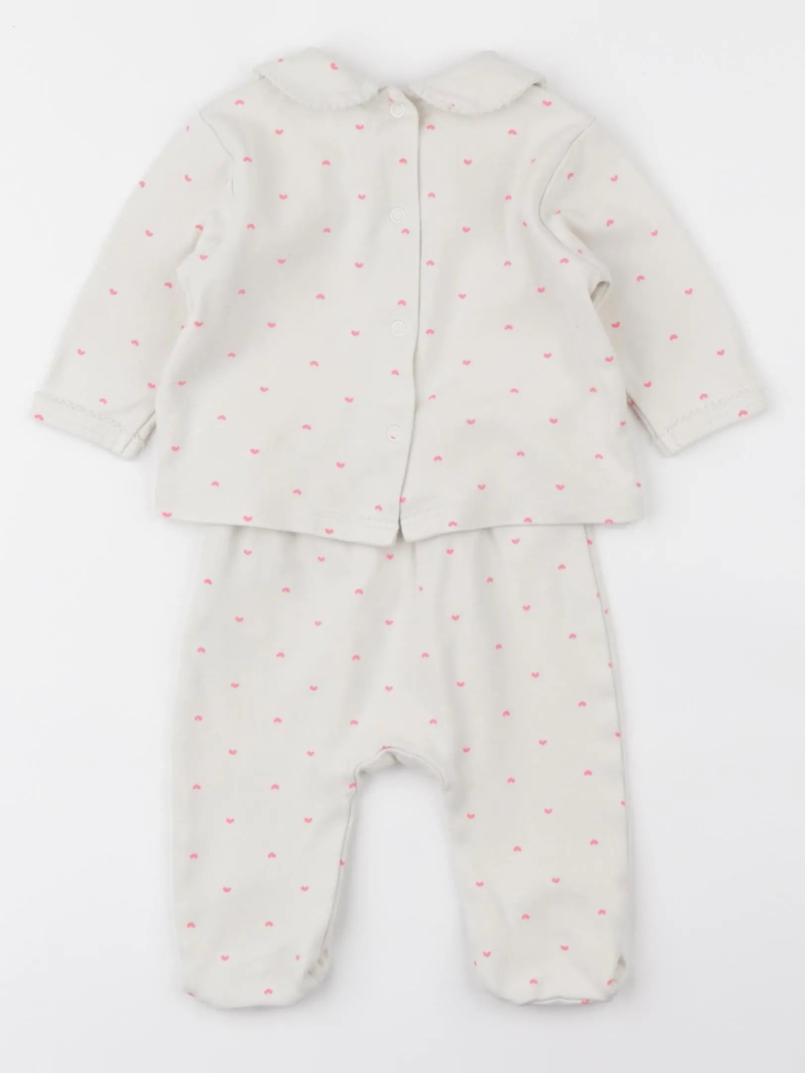 Vertbaudet - pyjama coton beige - 3 mois