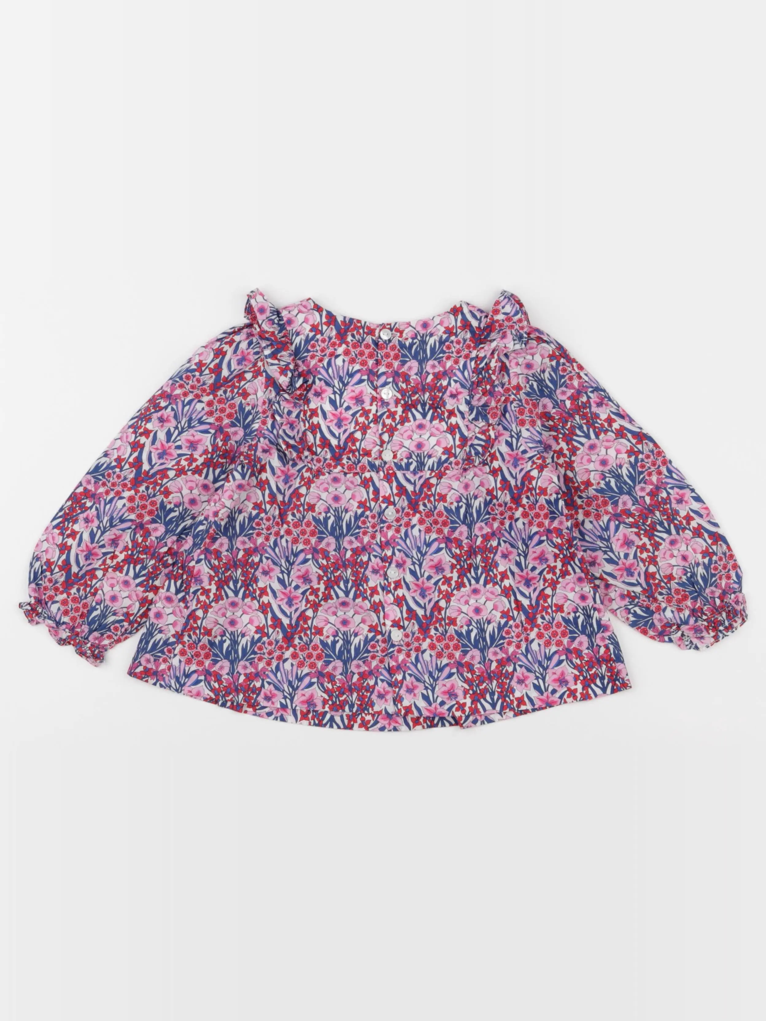Jacadi - blouse liberty rose - 24 mois