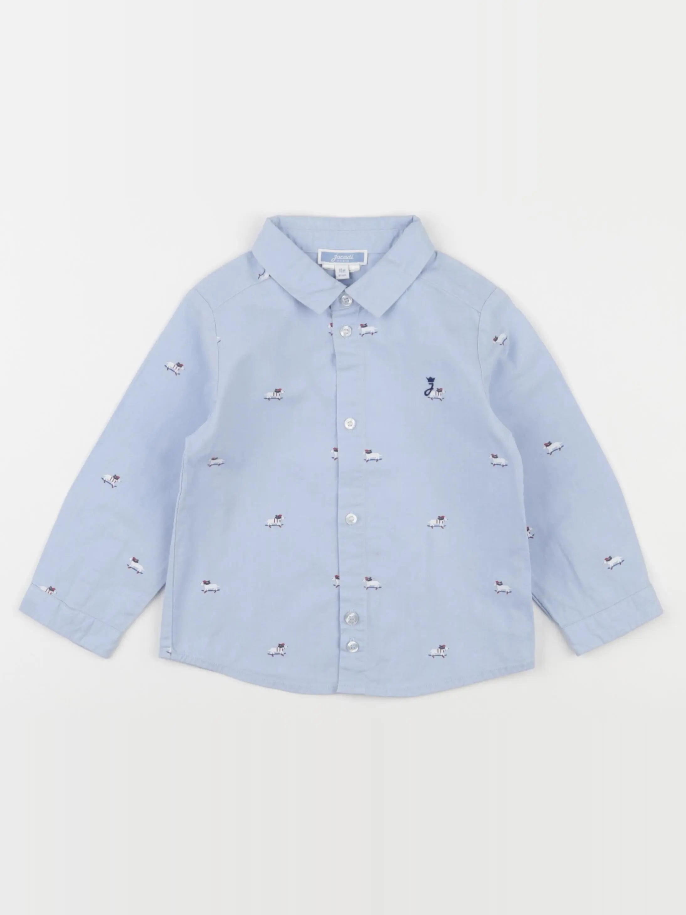 Jacadi - chemise bleu - 18 mois
