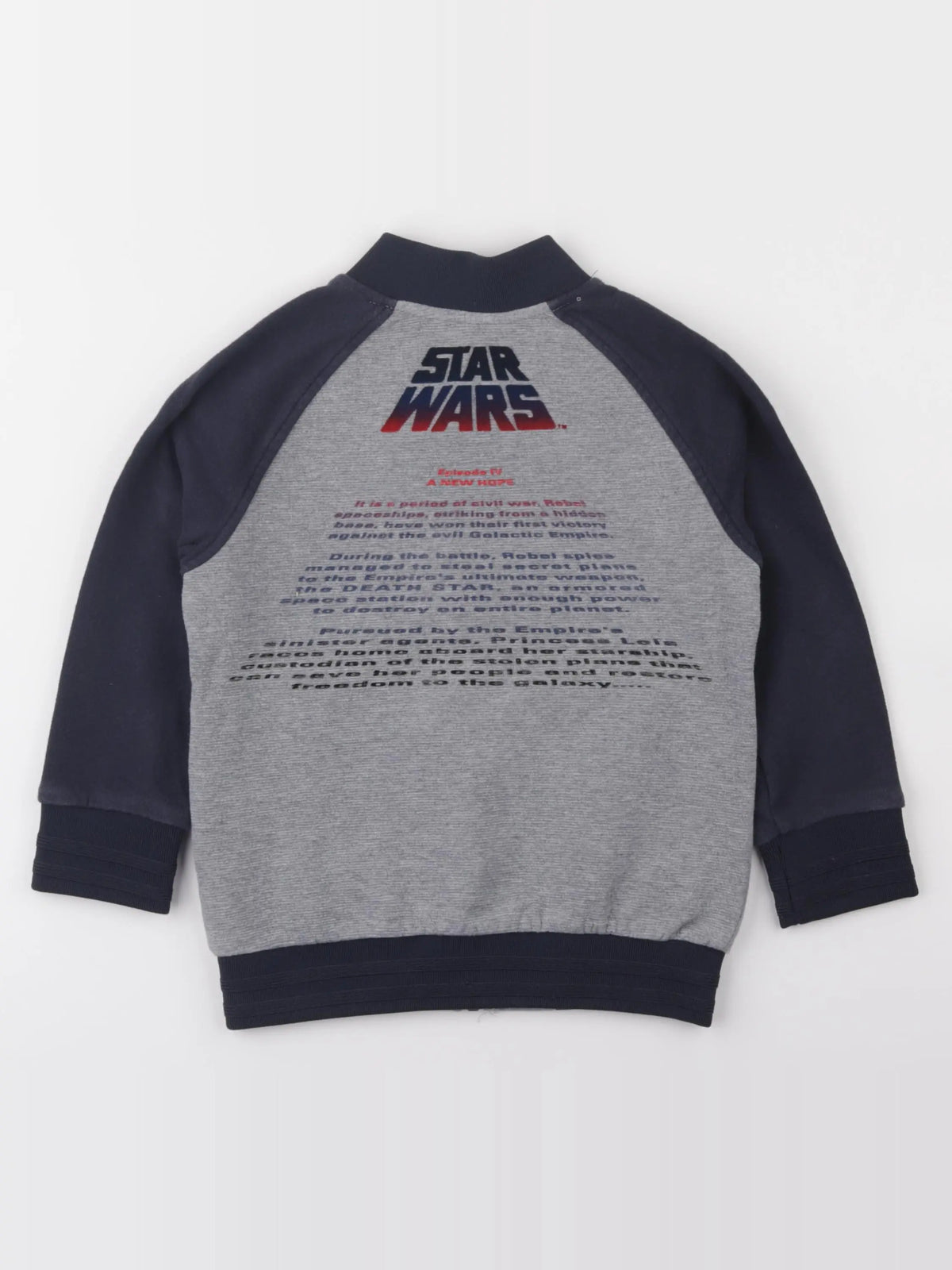 IKKS - sweat imprimé au dos gris, bleu - 4 ans