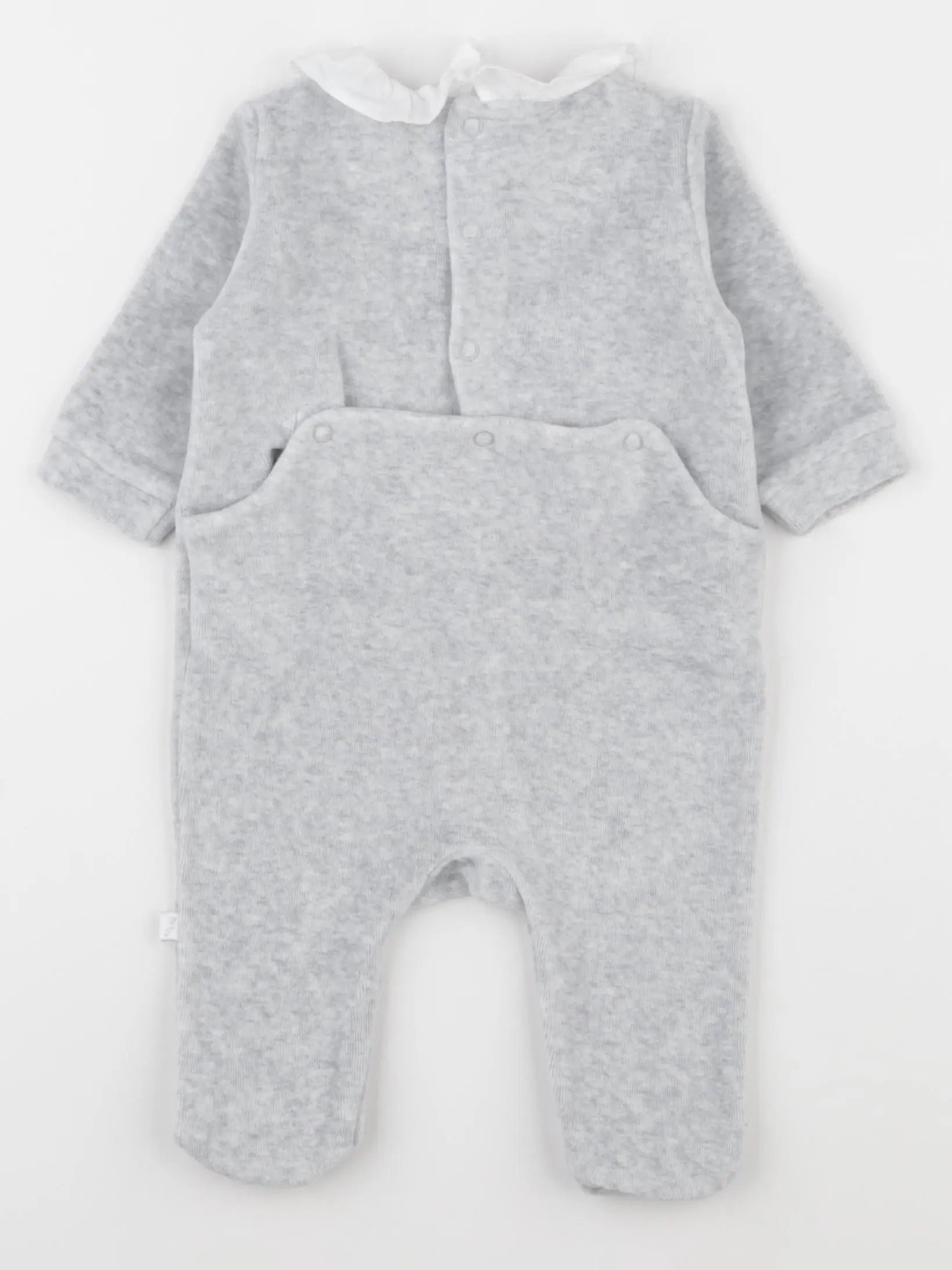 Jacadi - pyjama velours gris - 3 mois