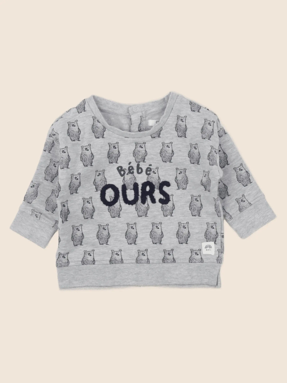La Redoute - sweat gris - 6 mois