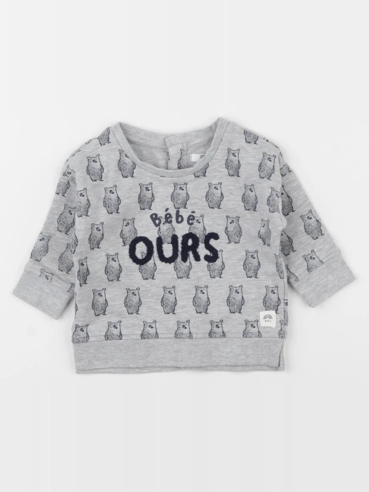 La Redoute - sweat gris - 6 mois