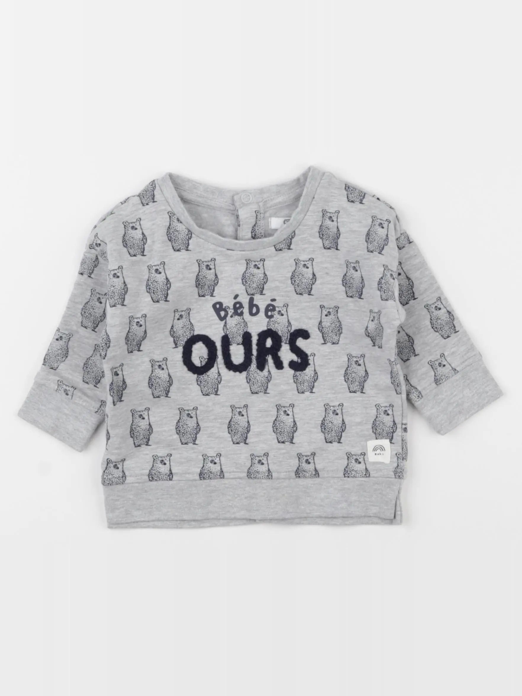 La Redoute - sweat gris - 6 mois