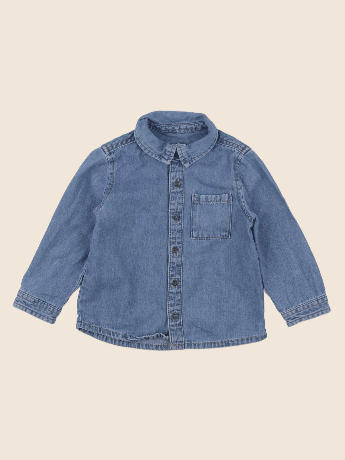 Vertbaudet - chemise bleu - 24 mois