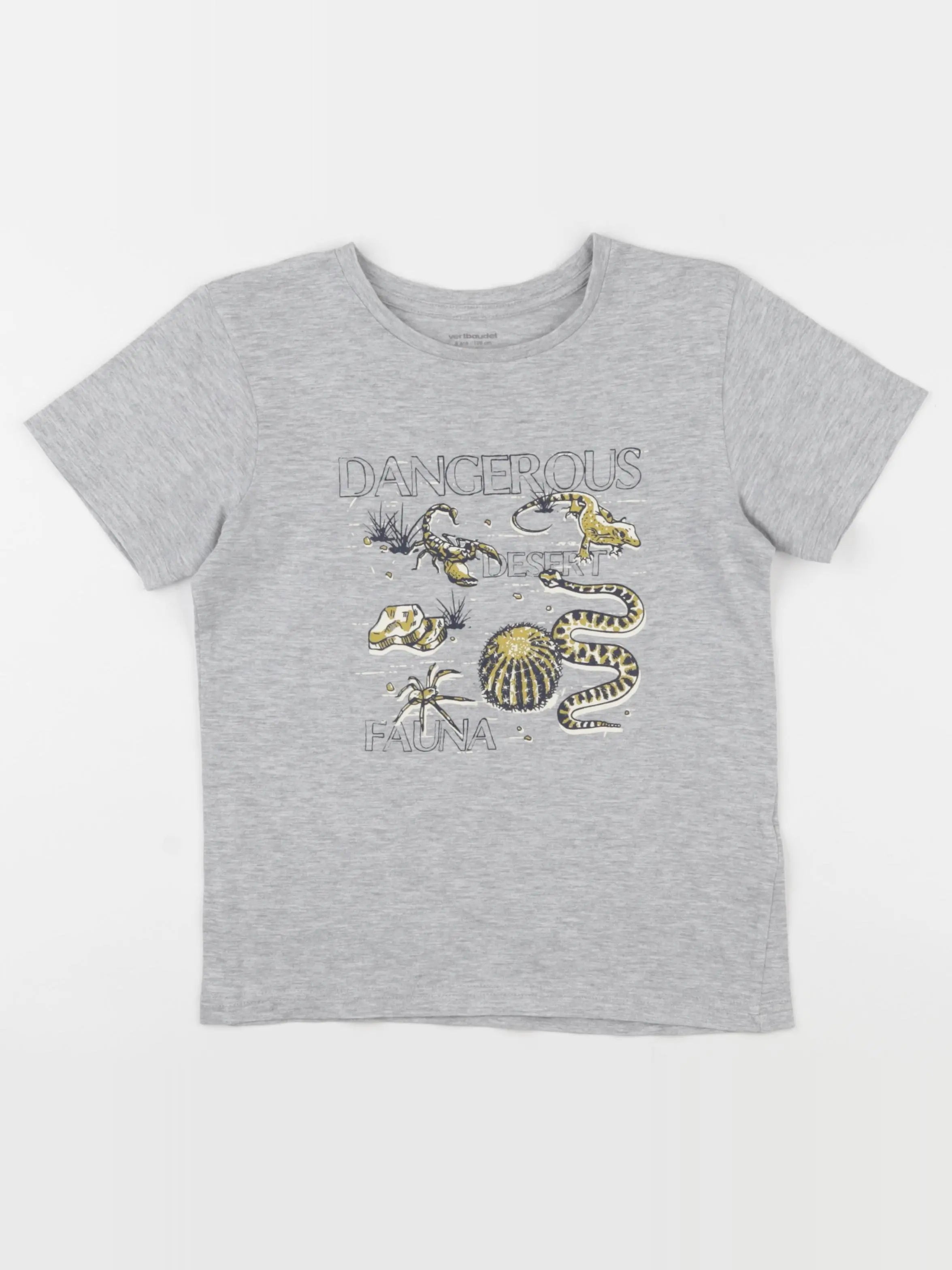 Vertbaudet - tee-shirt gris - 8 ans