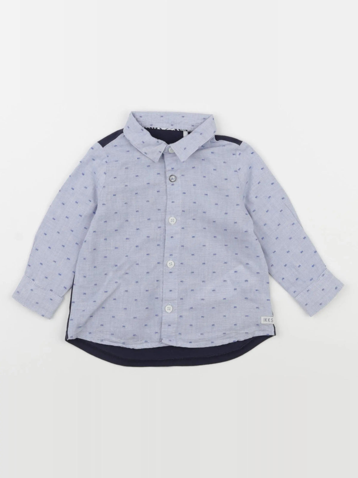 IKKS - chemise bleu - 12 mois