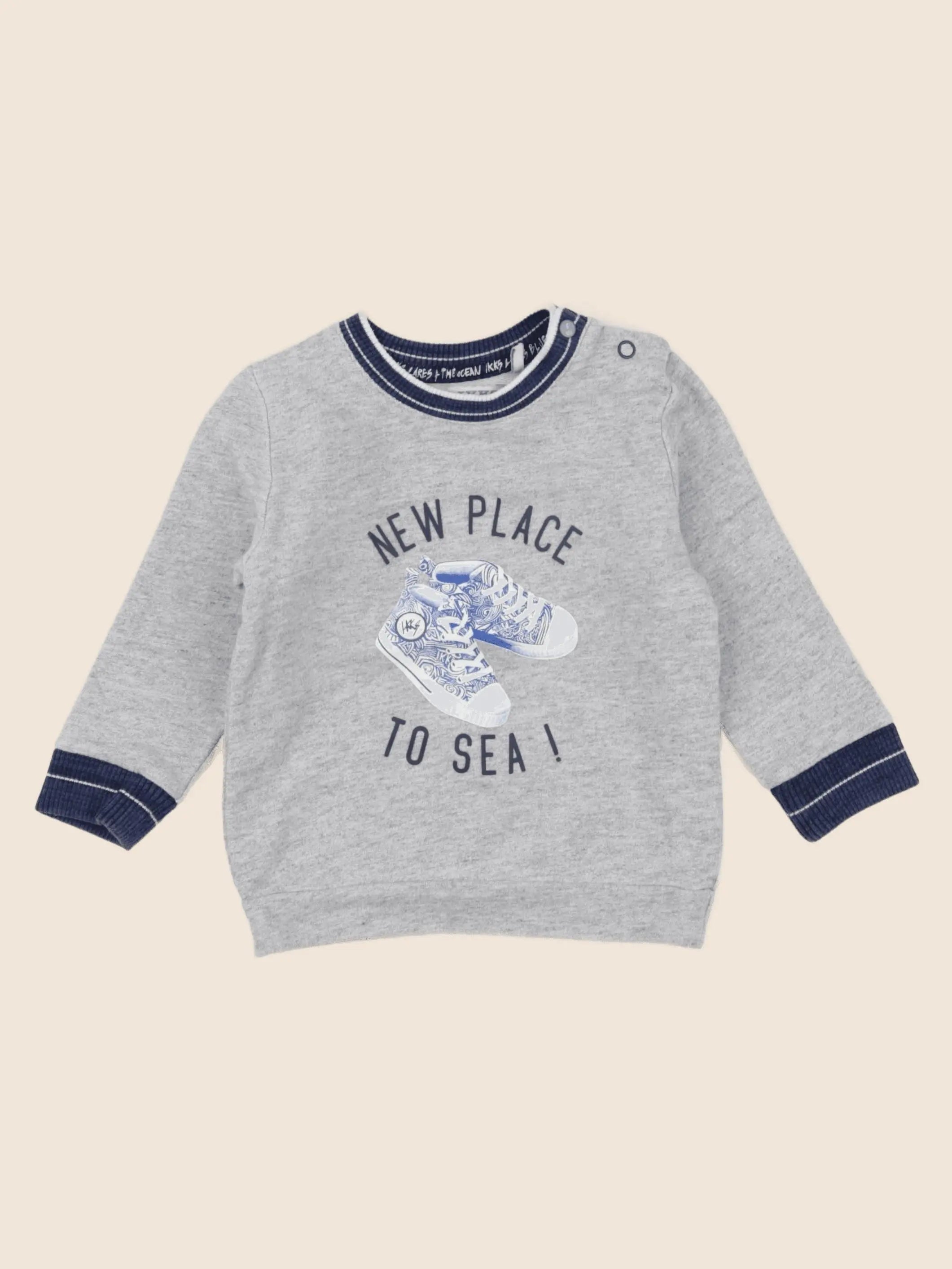 IKKS - sweat gris - 18 mois