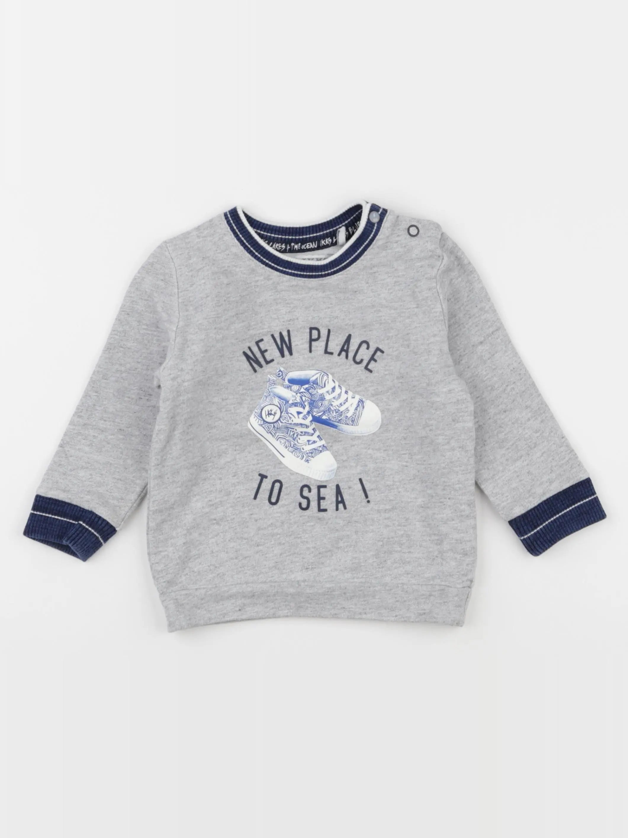 IKKS - sweat gris - 18 mois