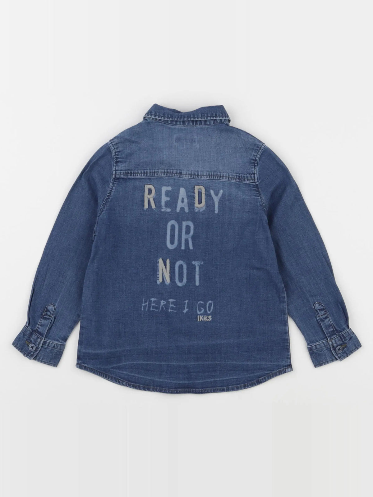 IKKS - chemise imprimé au dos bleu - 2 ans