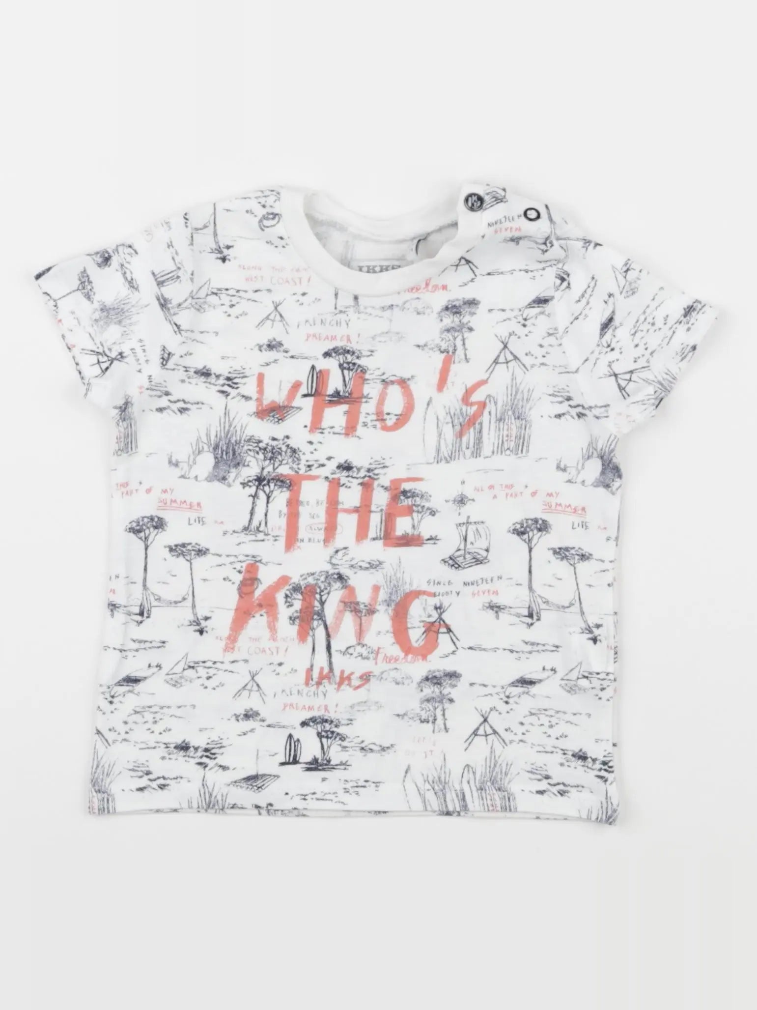 IKKS - tee-shirt blanc - 12 mois