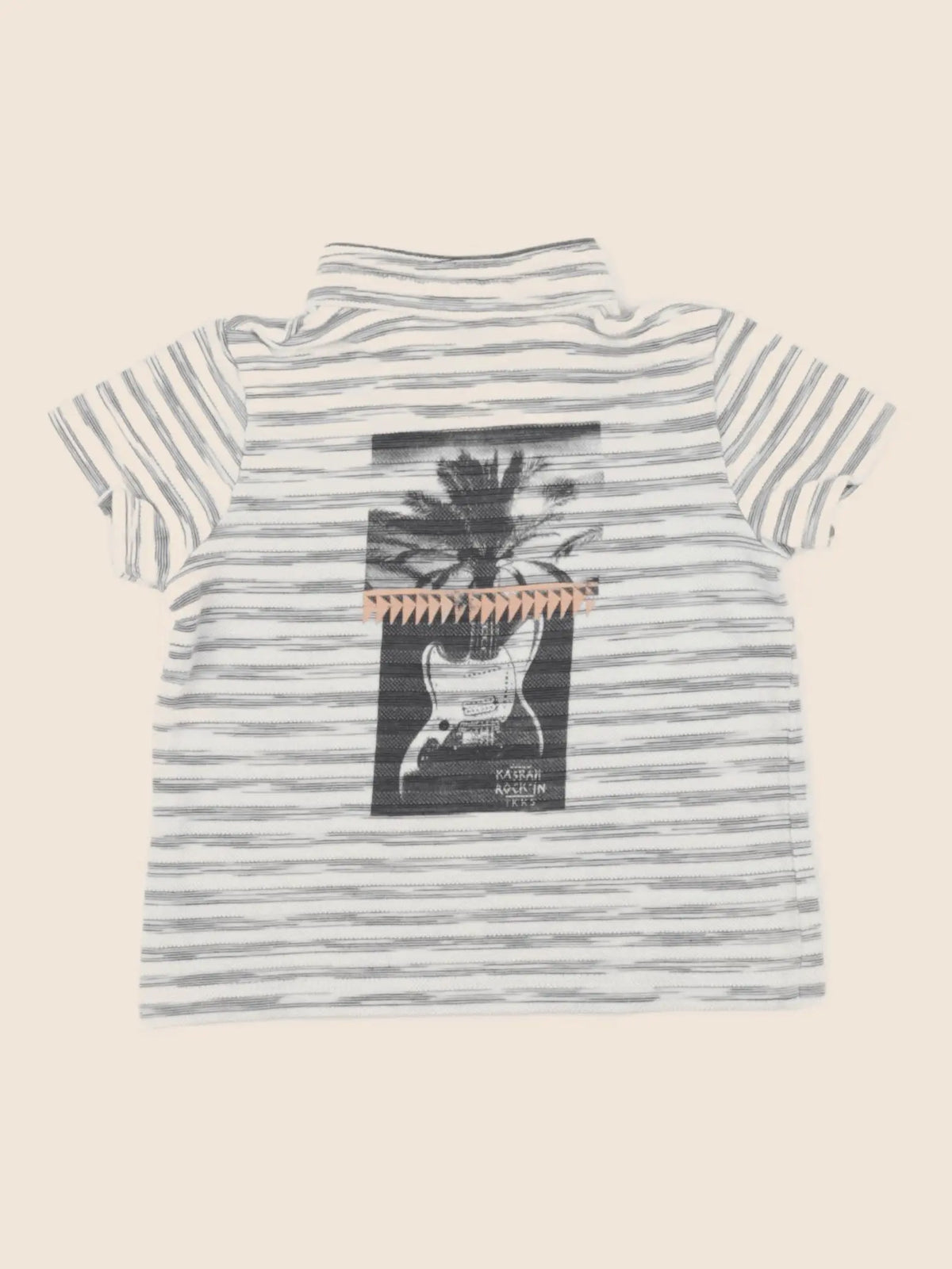 IKKS - polo imprimé au dos beige - 12 mois