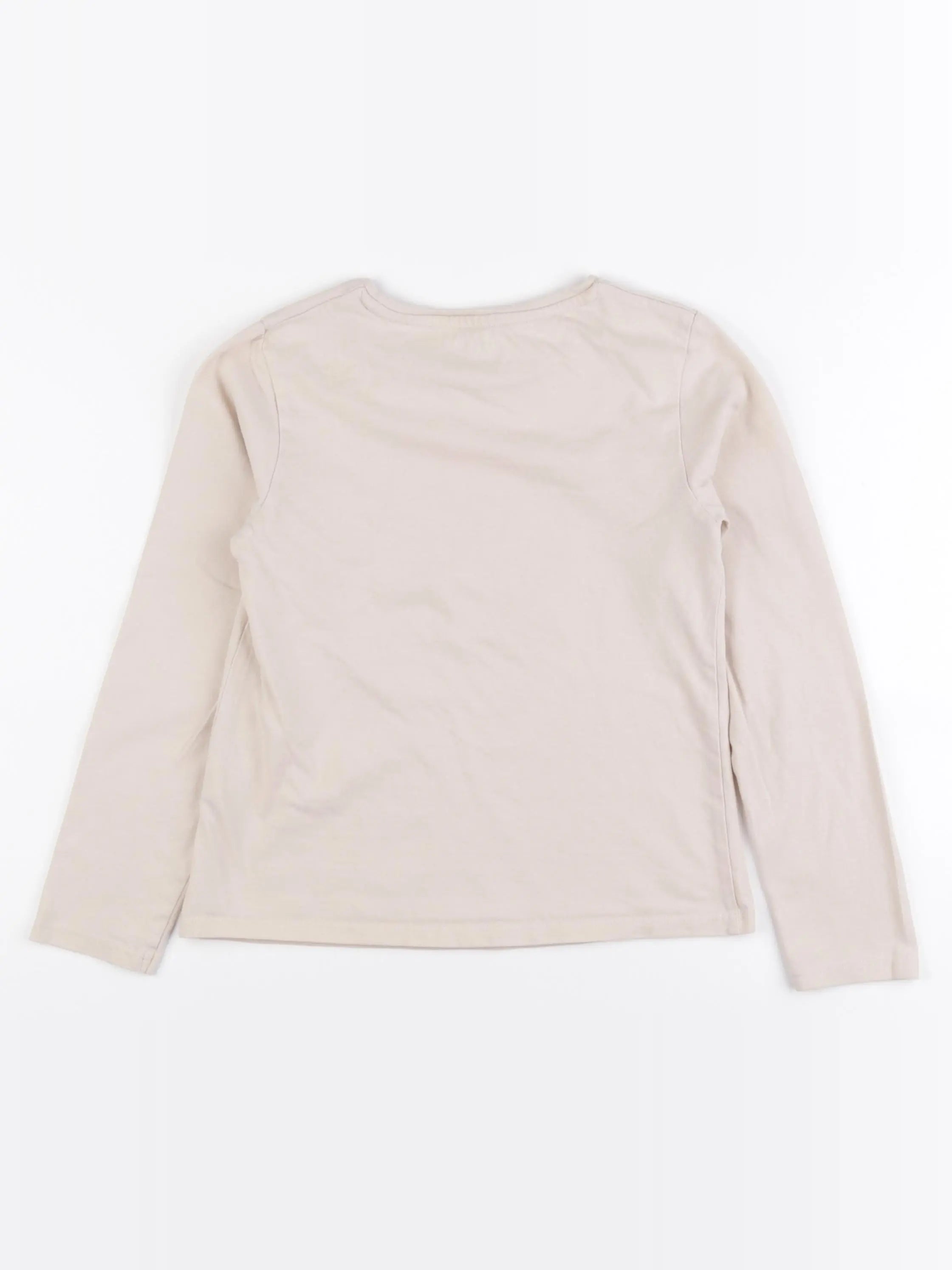 Vertbaudet - tee-shirt beige - 8 ans