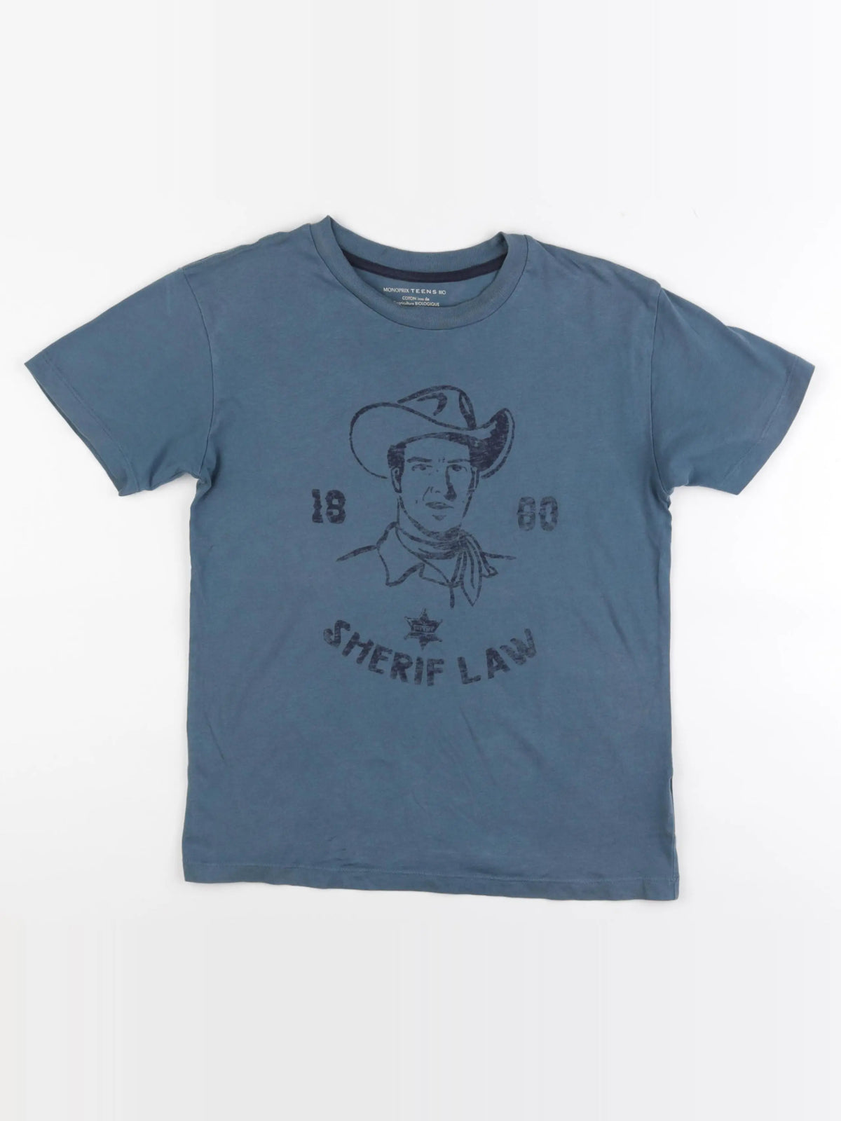 Monoprix - tee-shirt bleu - 12 ans