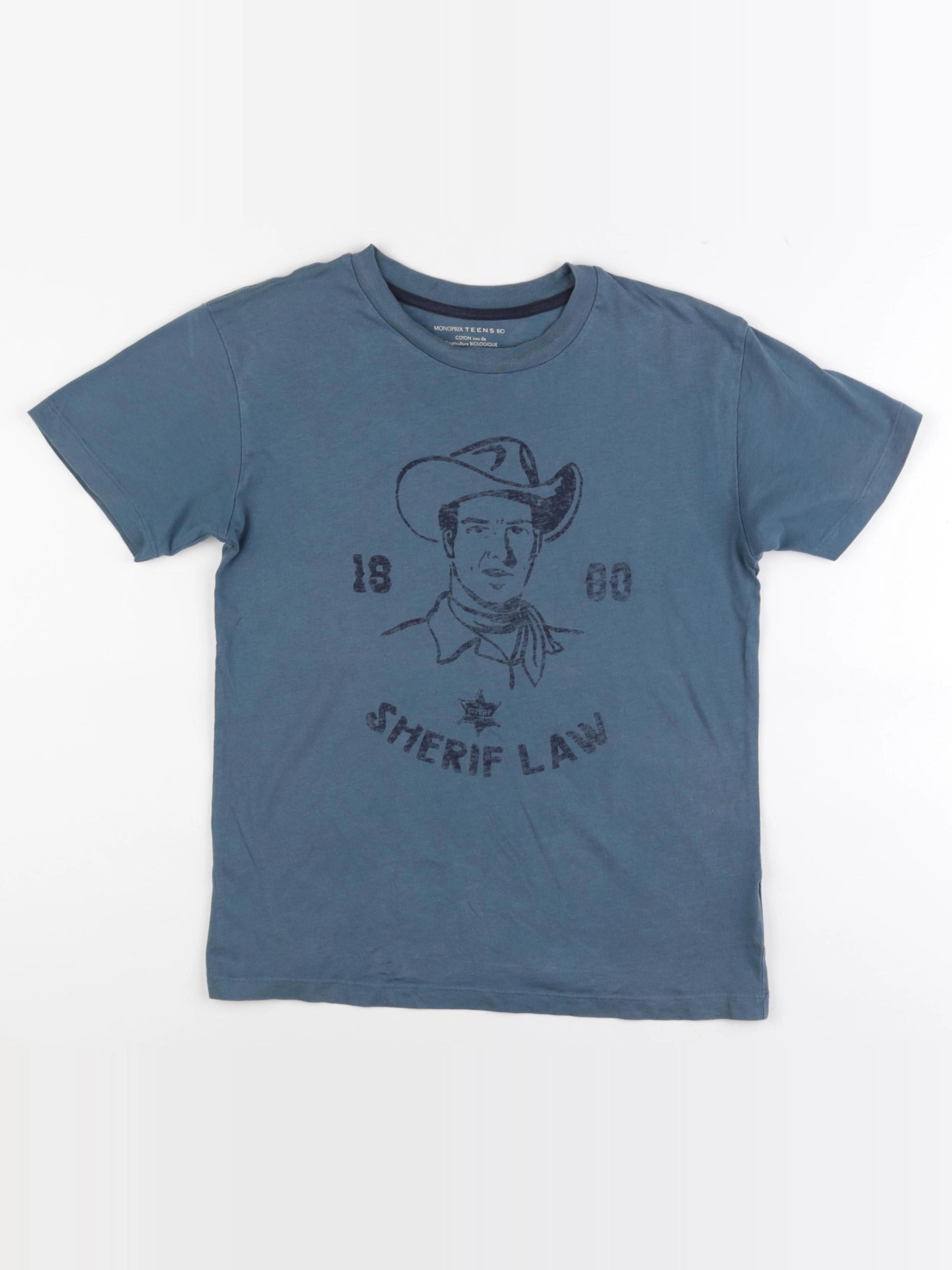 Monoprix - tee-shirt bleu - 12 ans