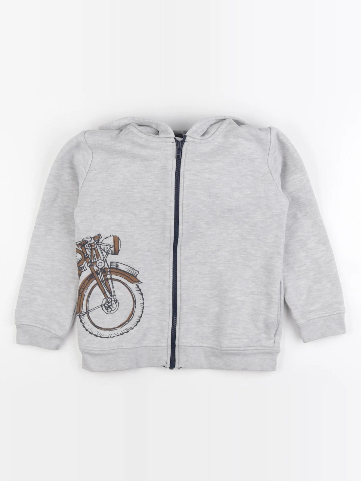 Monoprix - sweat imprimé au dos gris - 6 ans