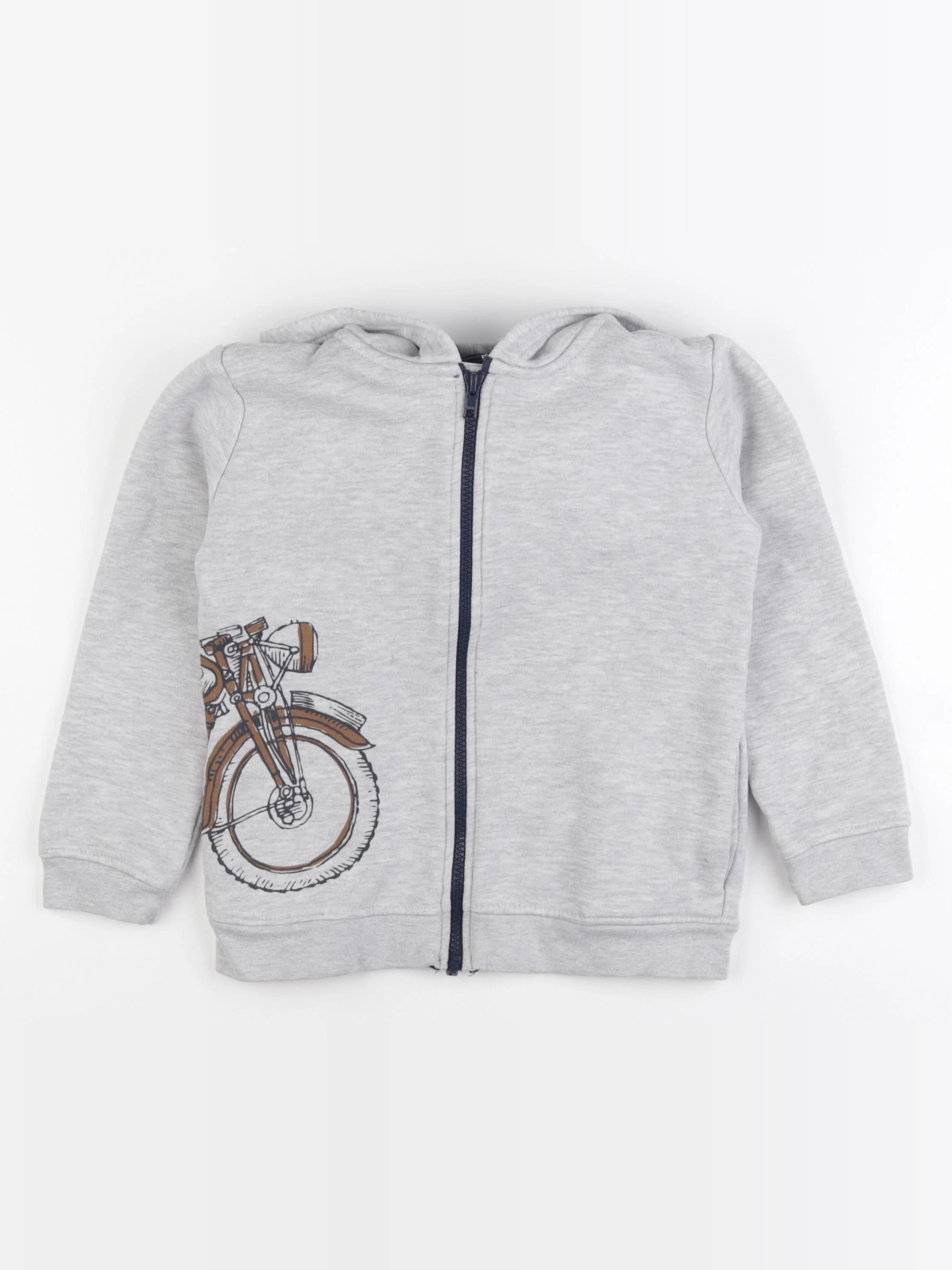 Monoprix - sweat imprimé au dos gris - 6 ans