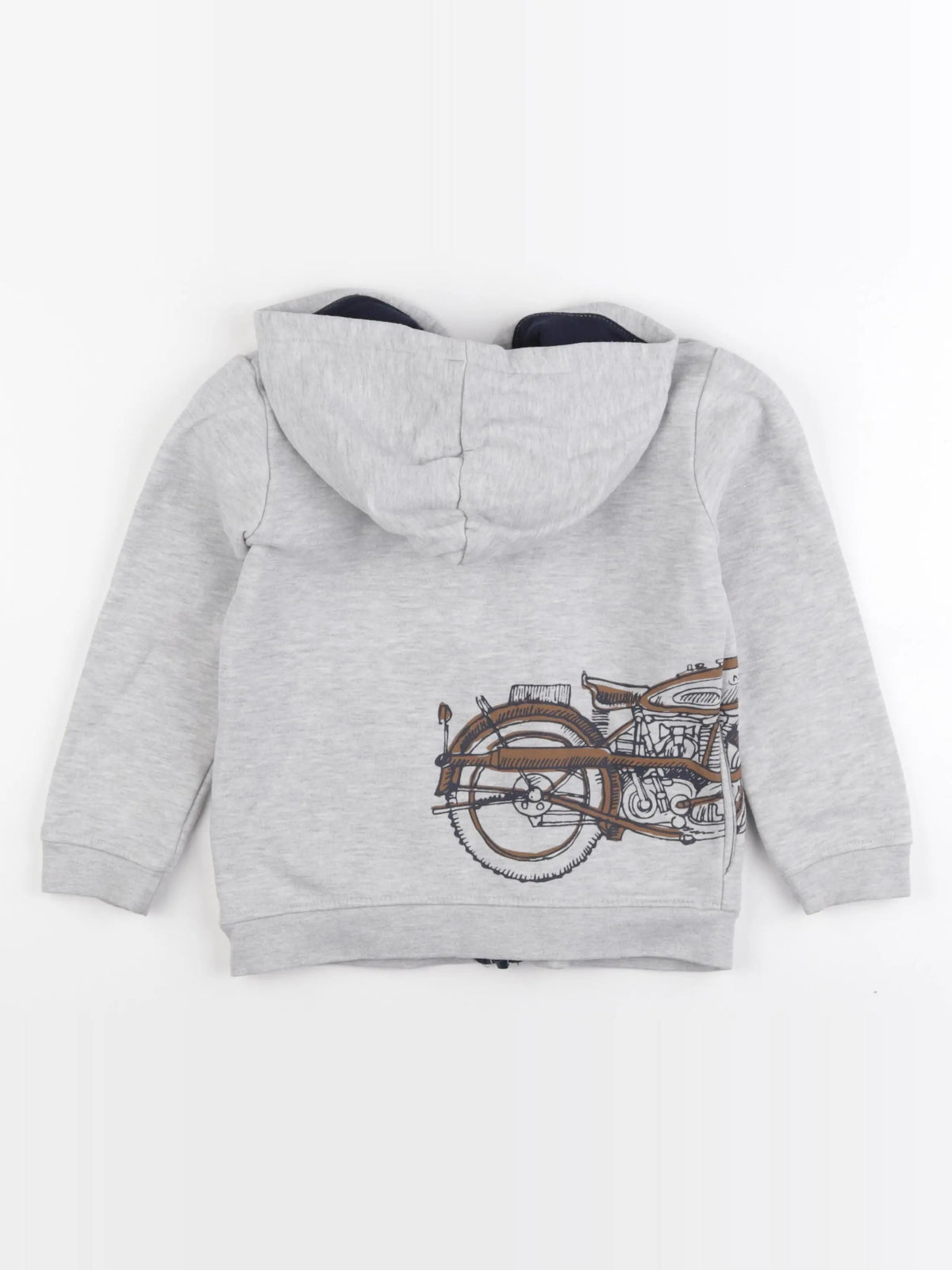 Monoprix - sweat imprimé au dos gris - 6 ans