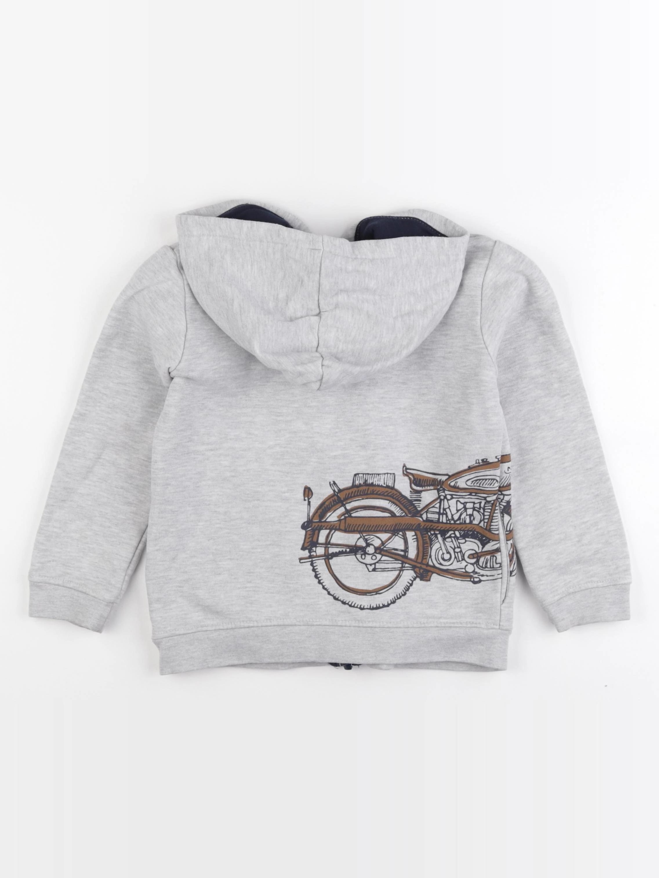 Monoprix - sweat imprimé au dos gris - 6 ans