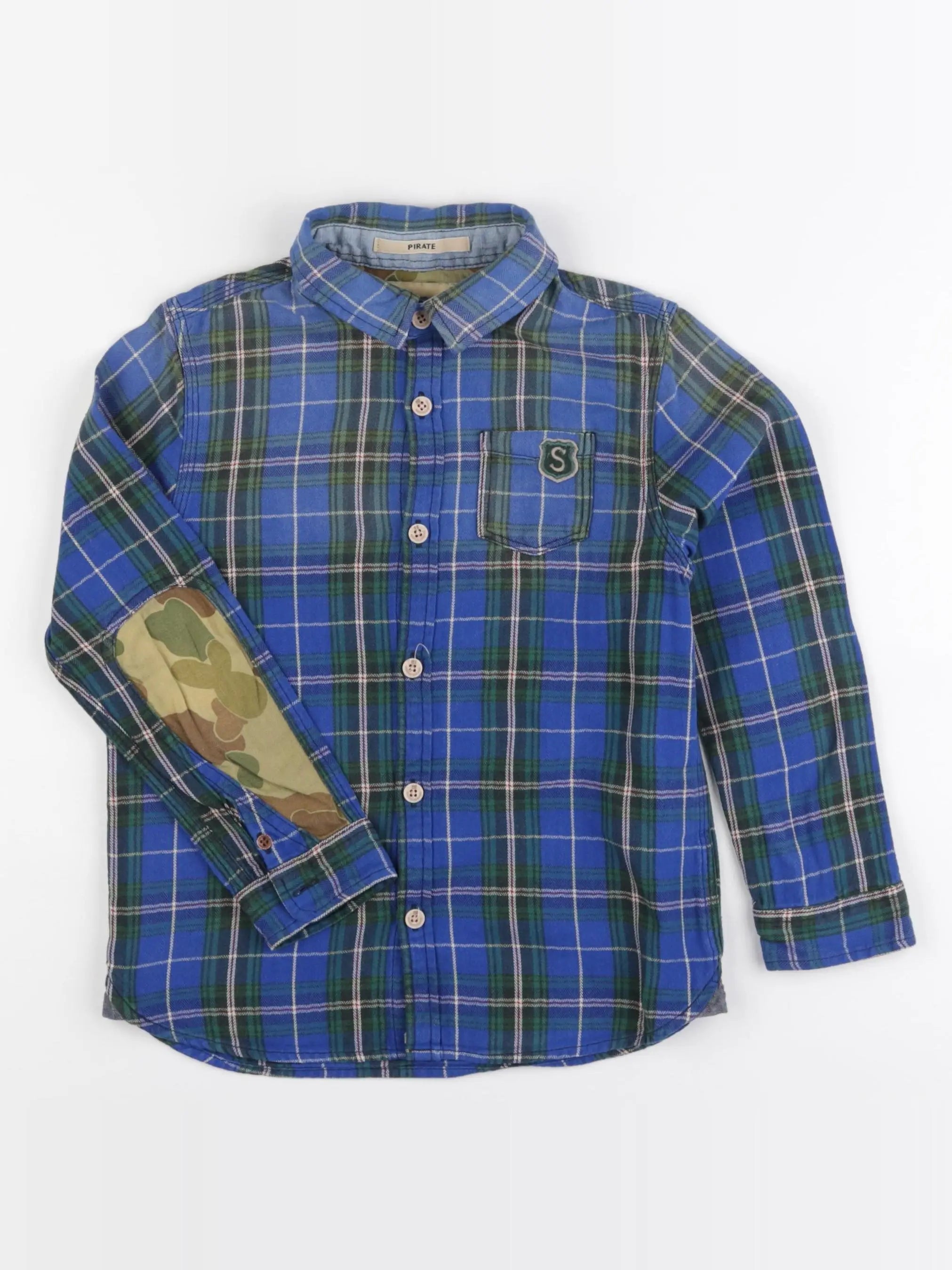 Scotch & Soda - chemise bleu, vert - 4 ans