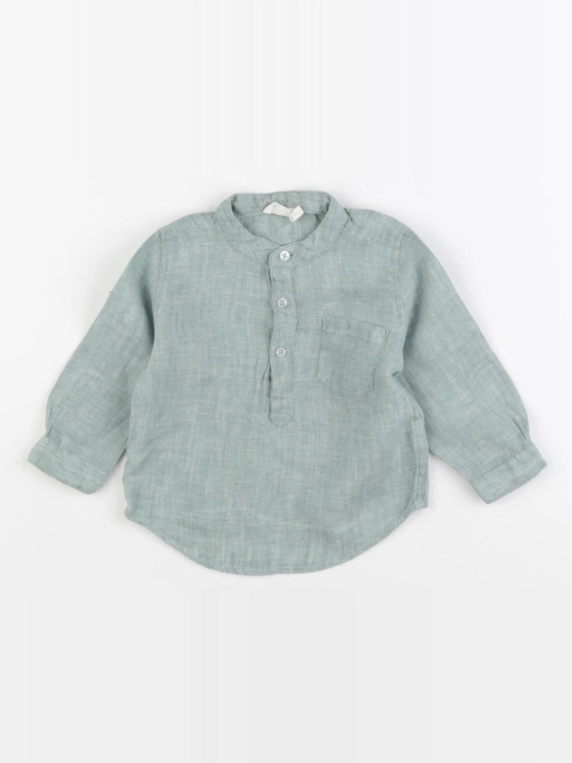 Boutchou - chemise vert - 6 mois