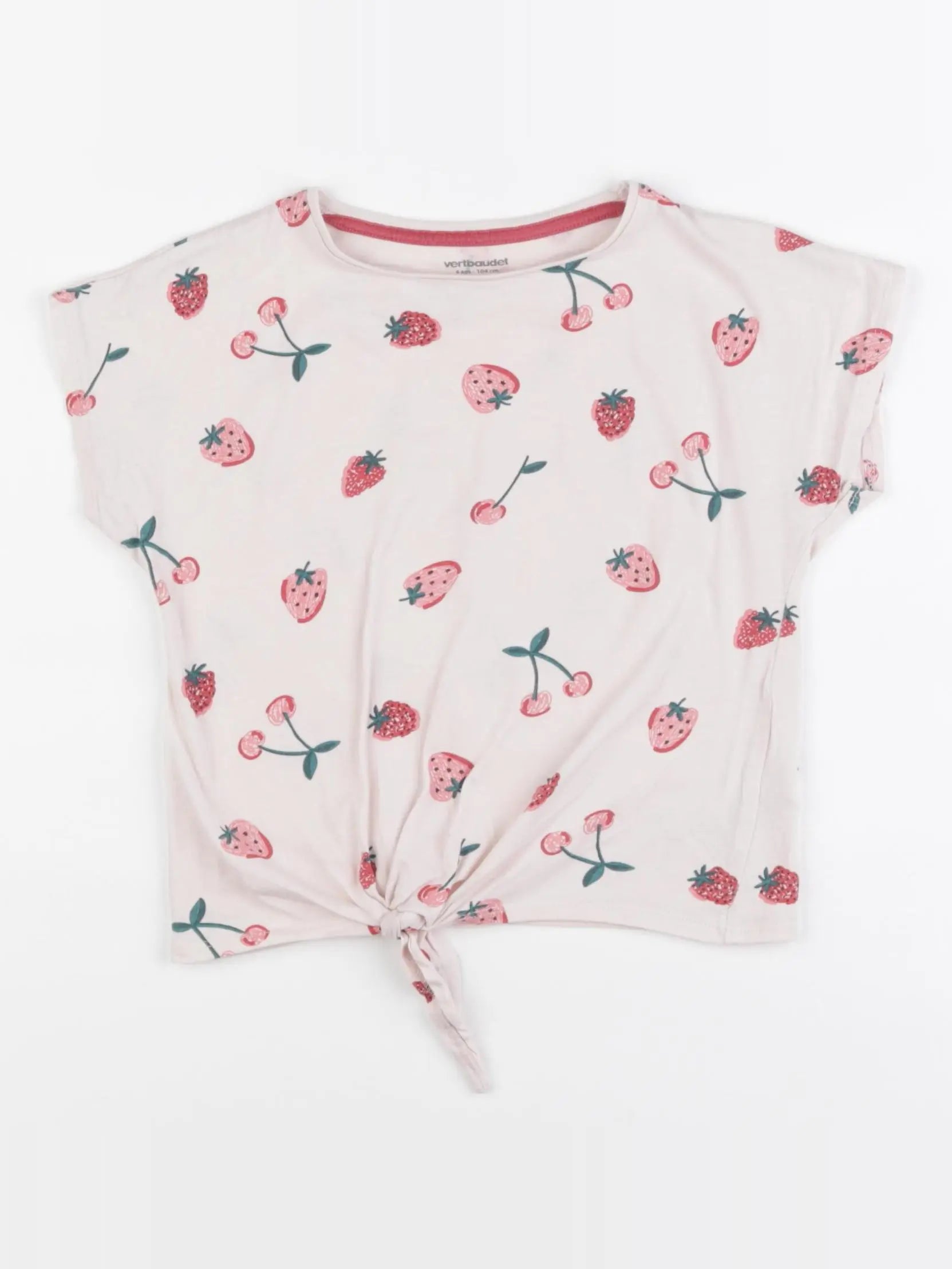 Vertbaudet - tee-shirt rose - 4 ans