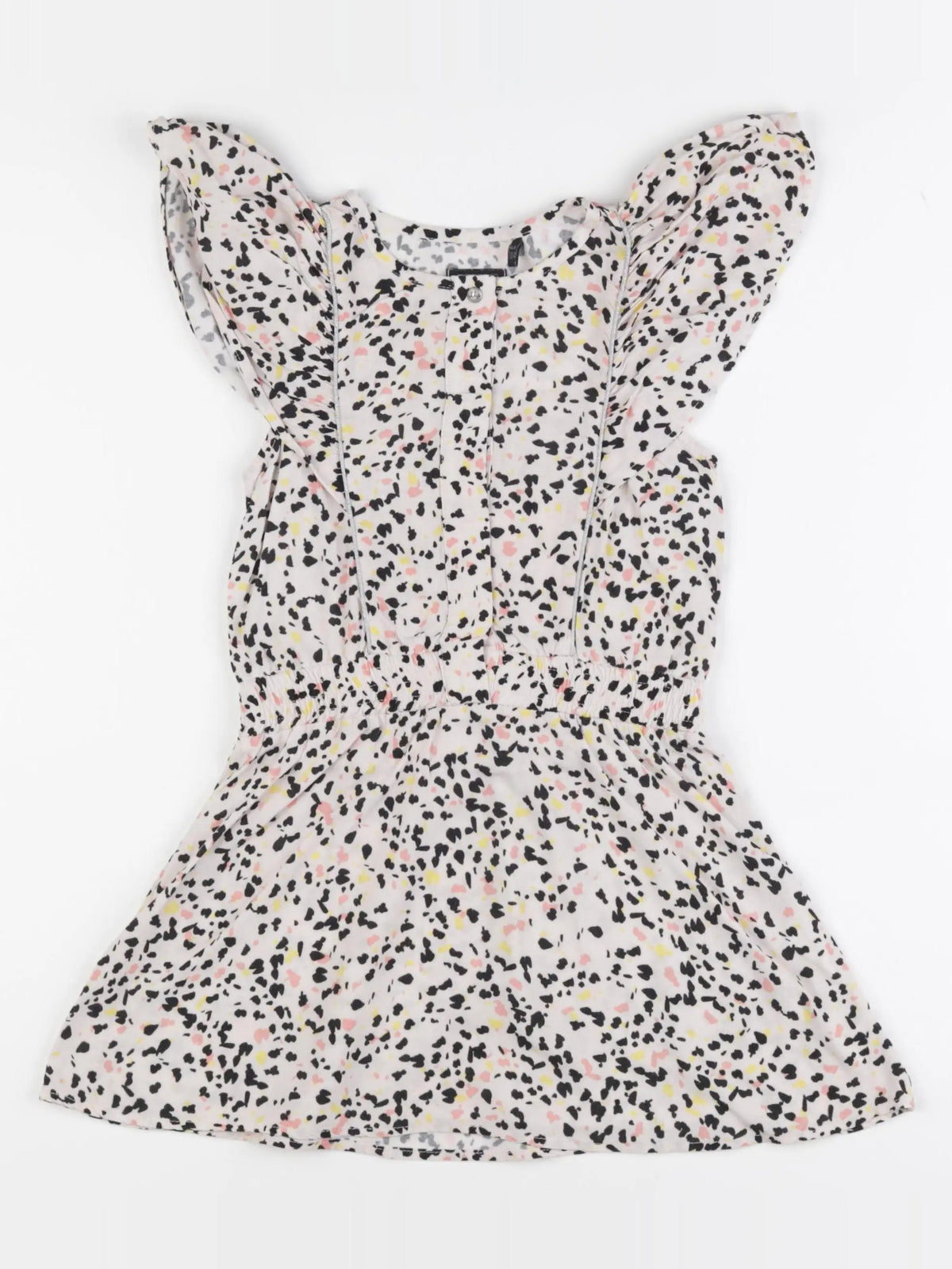 IKKS - robe noir, rose - 4 ans