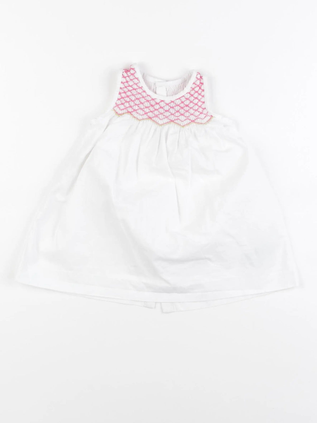 Jacadi - robe blanc, rose - 6 mois