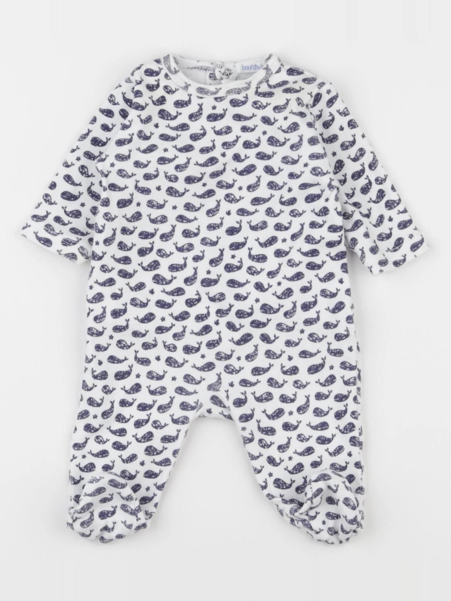Boutchou - pyjama coton bleu - 1 mois