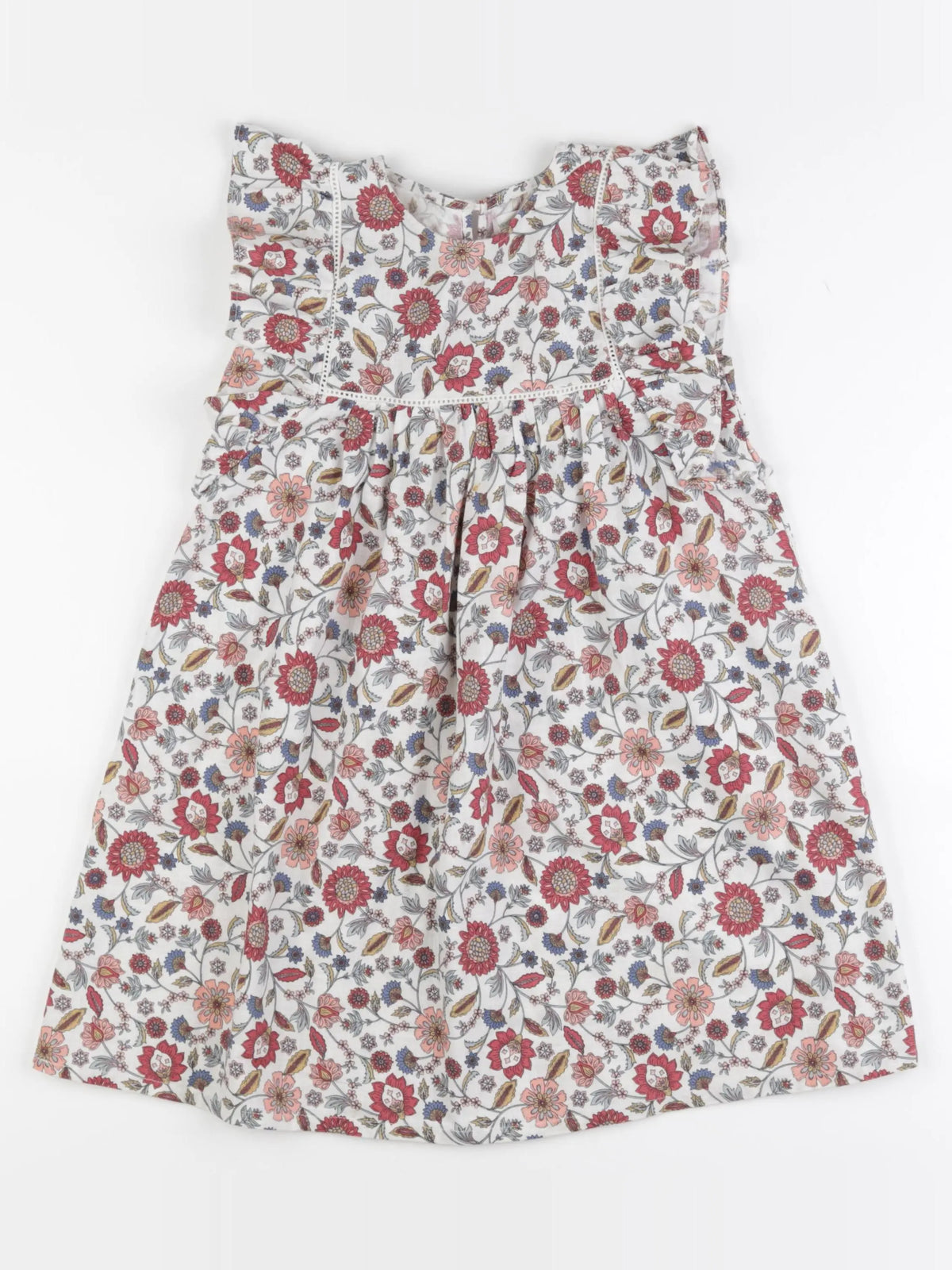 Vertbaudet - robe blanc, rouge, multicolore - 8 ans