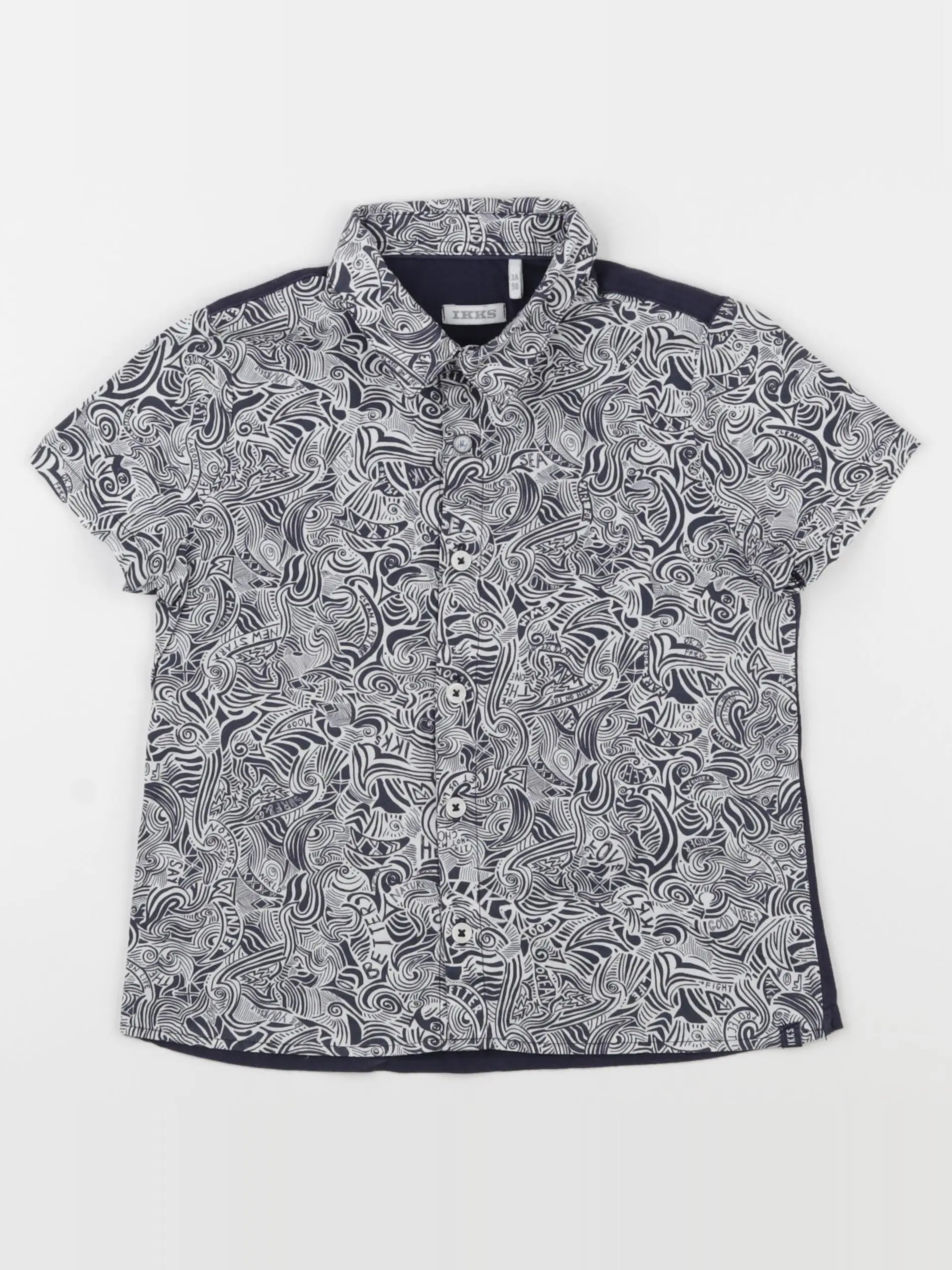 IKKS - chemise blanc, bleu - 3 ans