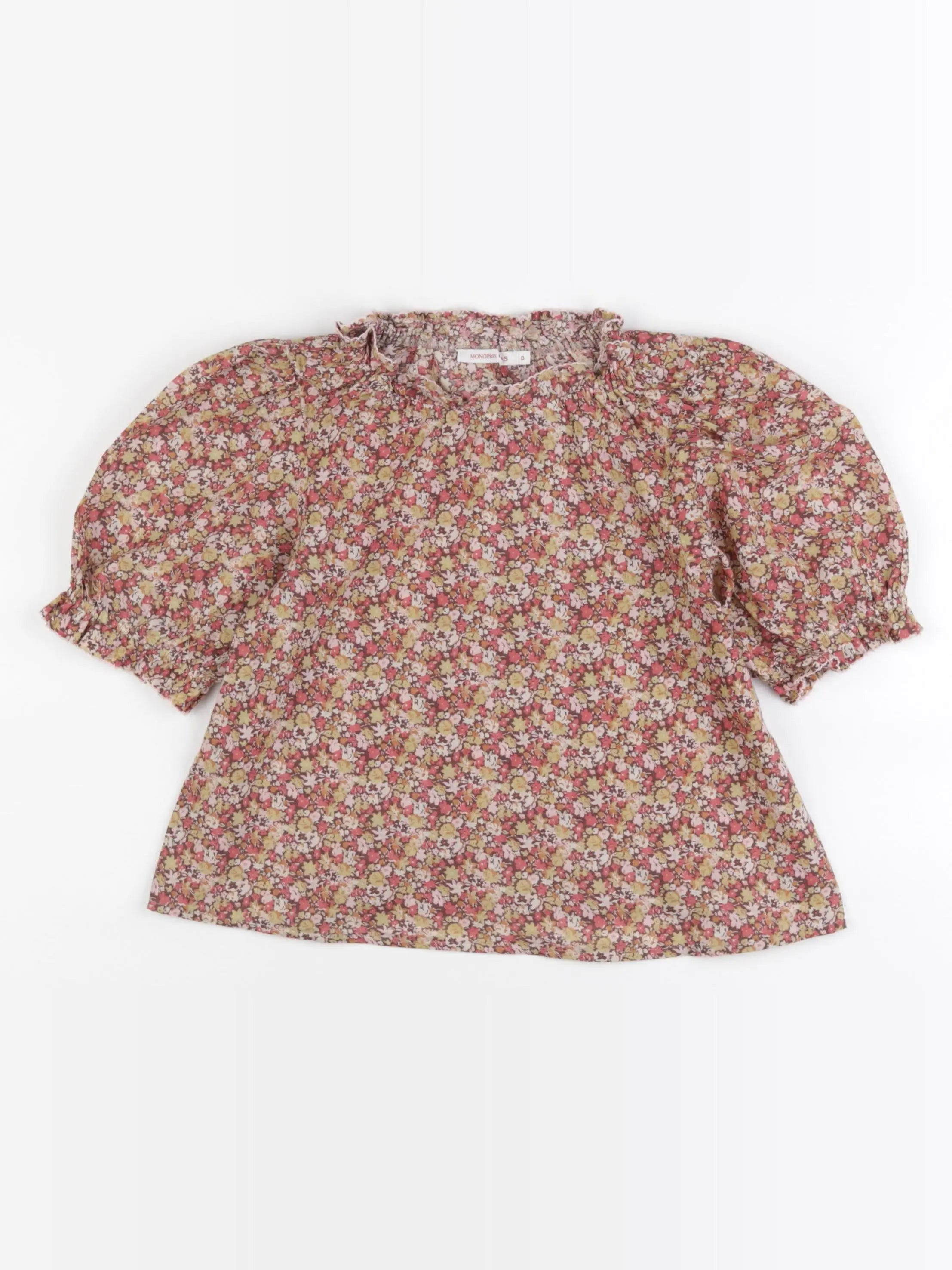 Monoprix - blouse rose - 8 ans