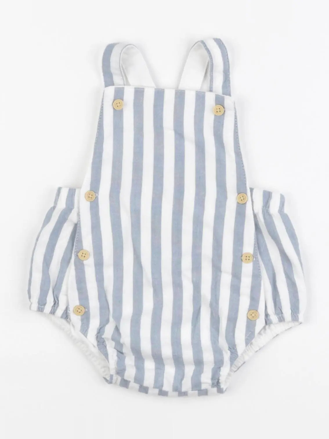 Vertbaudet - combinaison blanc, bleu - 3 mois