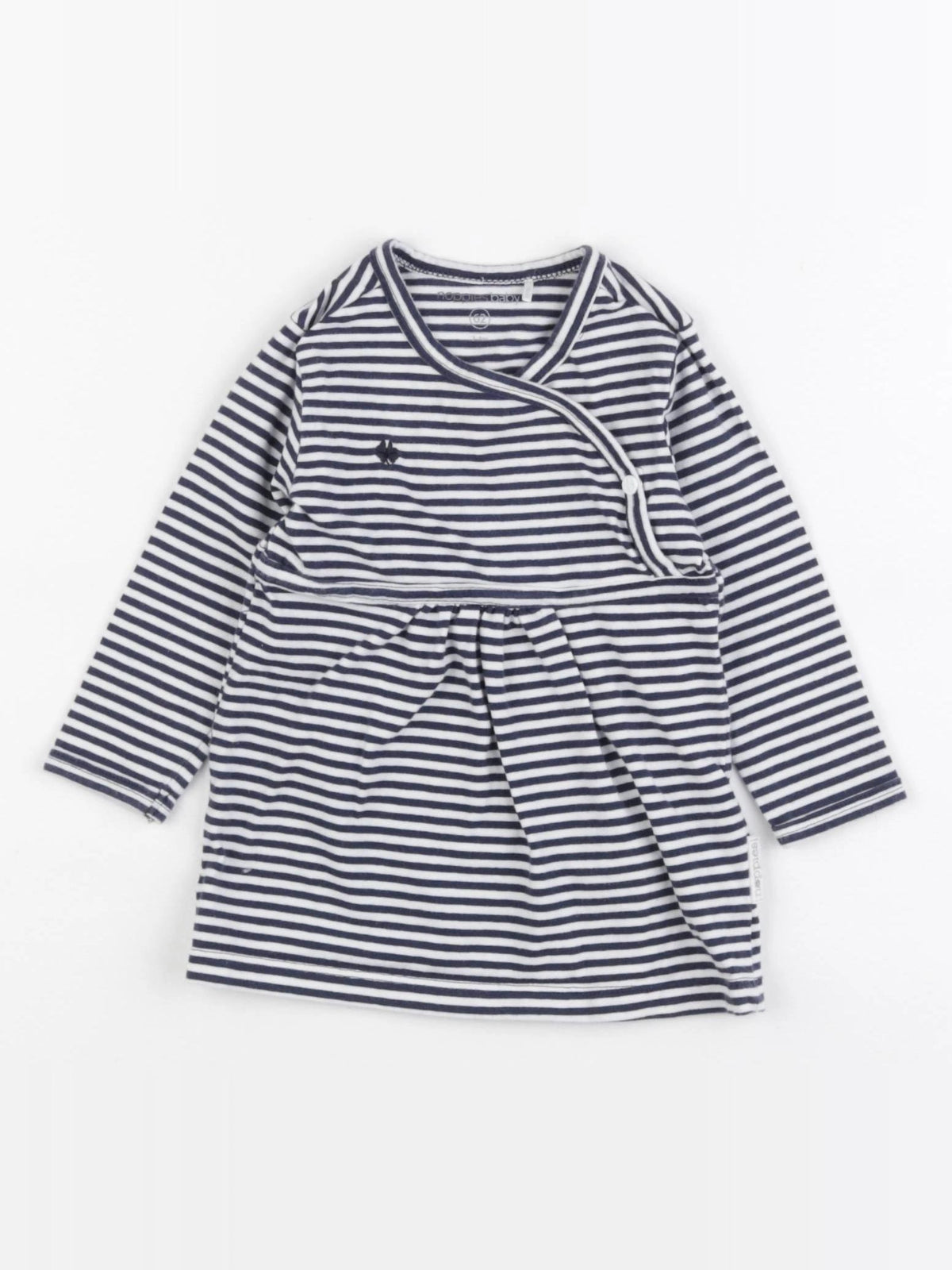 Noppies - robe blanc, bleu - 3 mois