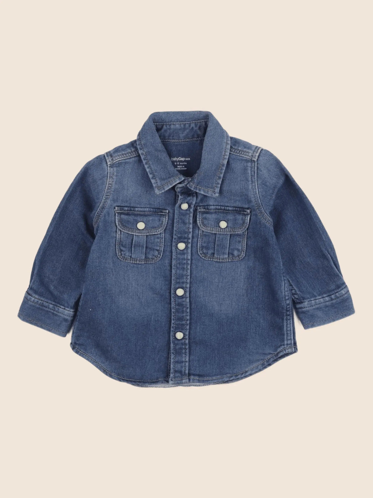 GAP - chemise bleu - 6/12 mois