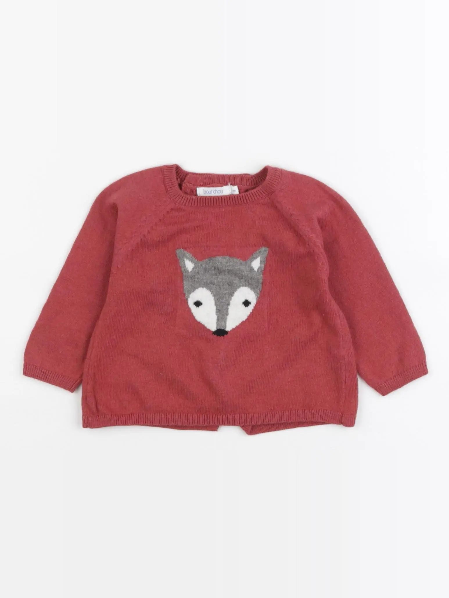 Boutchou - pull rouge - 6 mois
