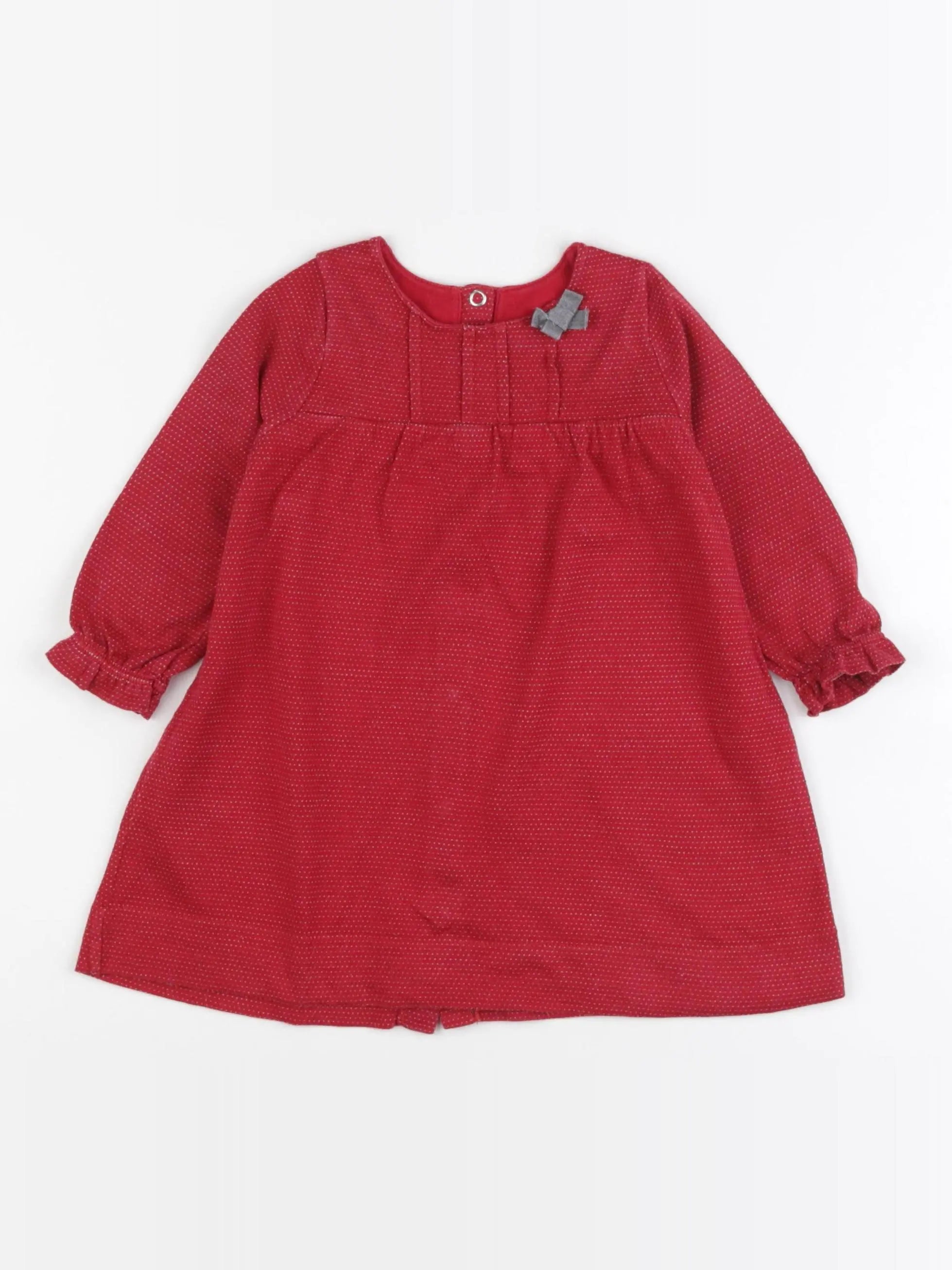 Petit Bateau - robe rouge - 18 mois