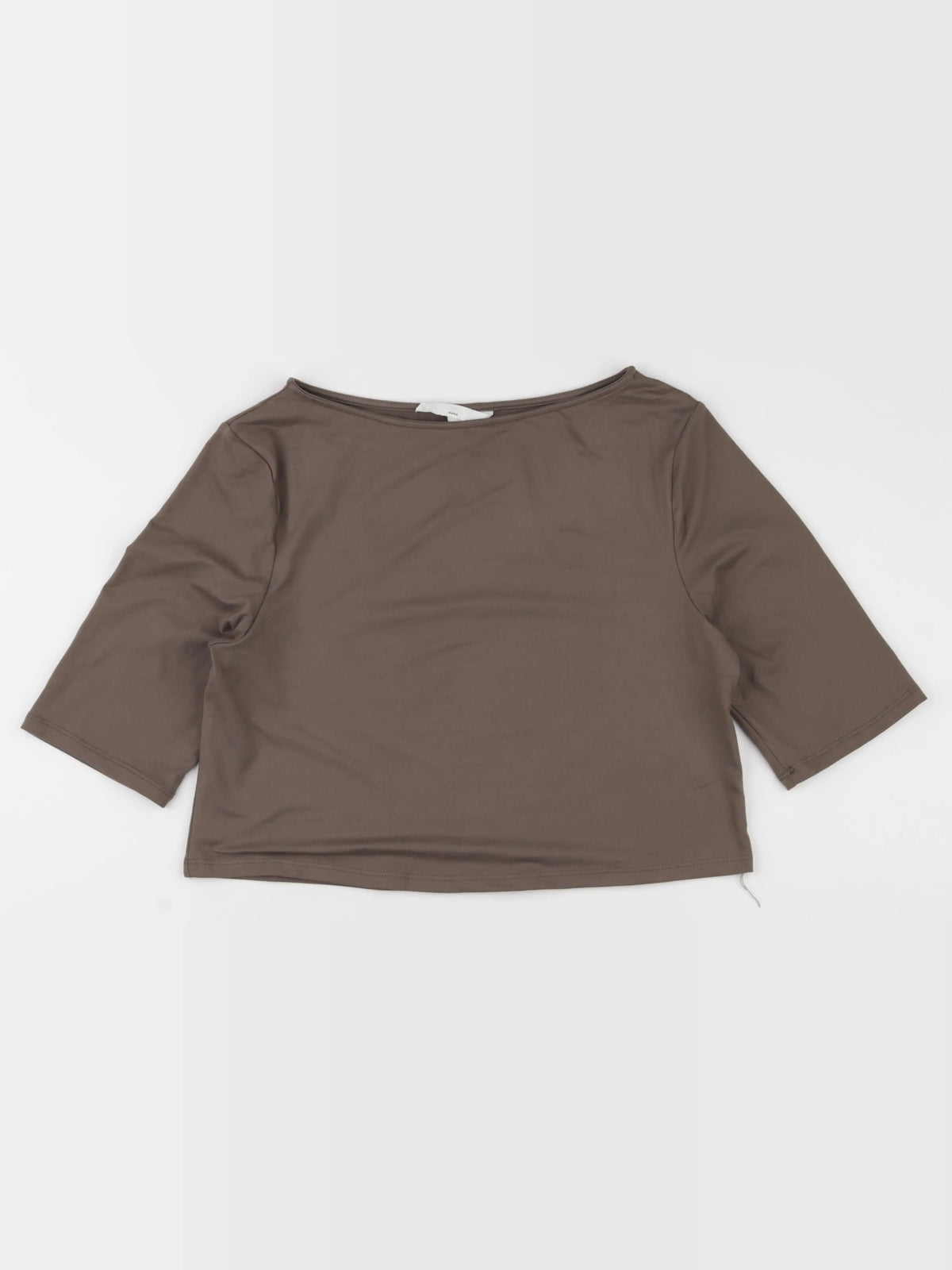 H&M - tee-shirt court grossesse marron - m
