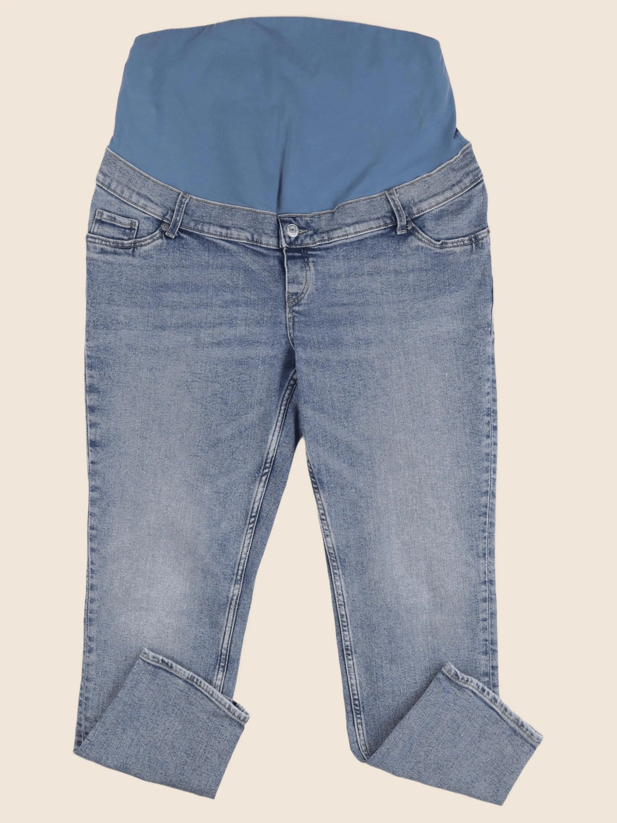H&M - jean grossesse bleu - l