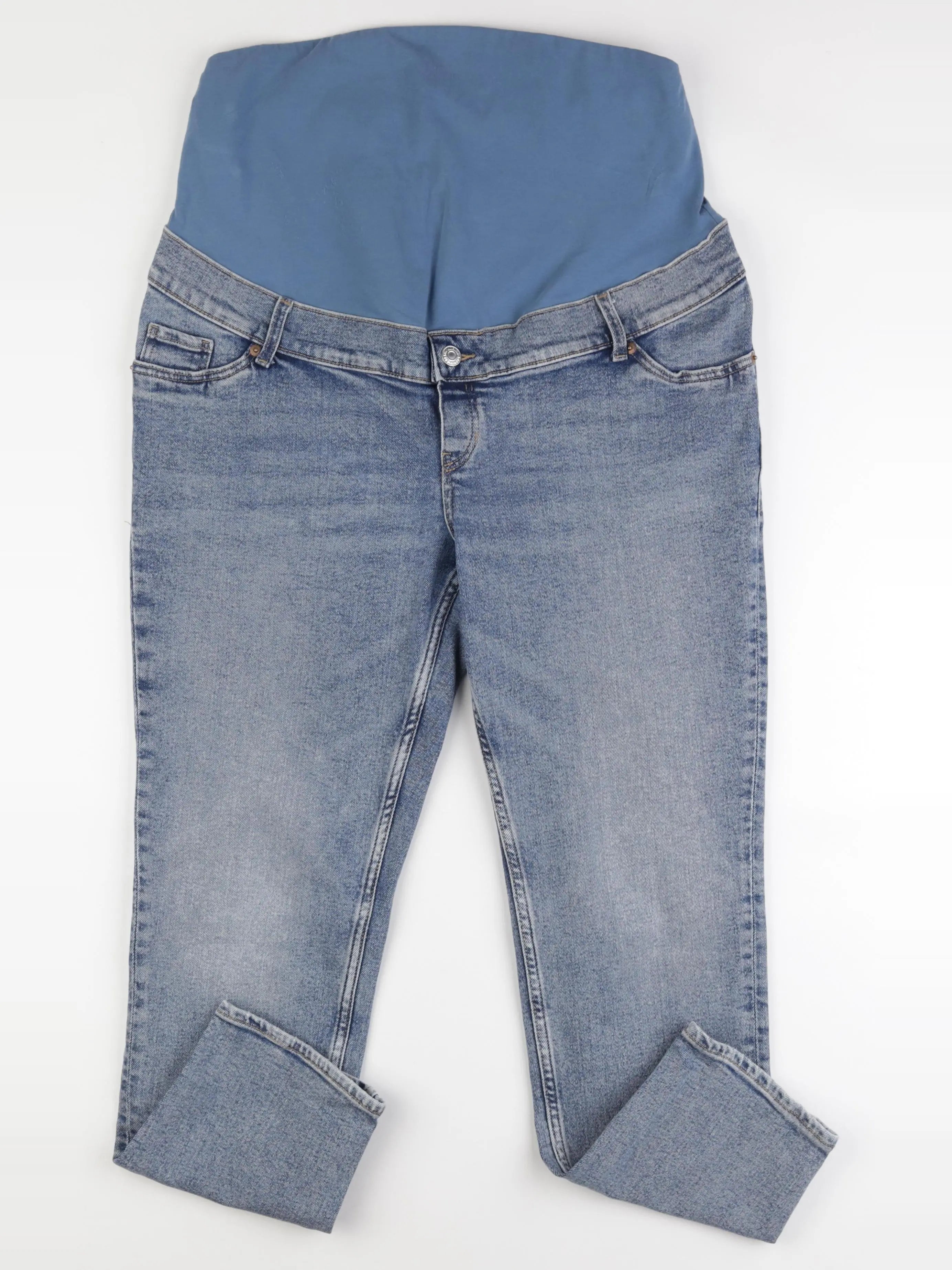 H&M - jean grossesse bleu - l
