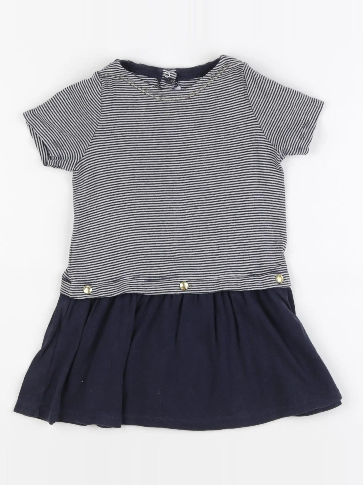 Petit Bateau - robe bleu - 24 mois