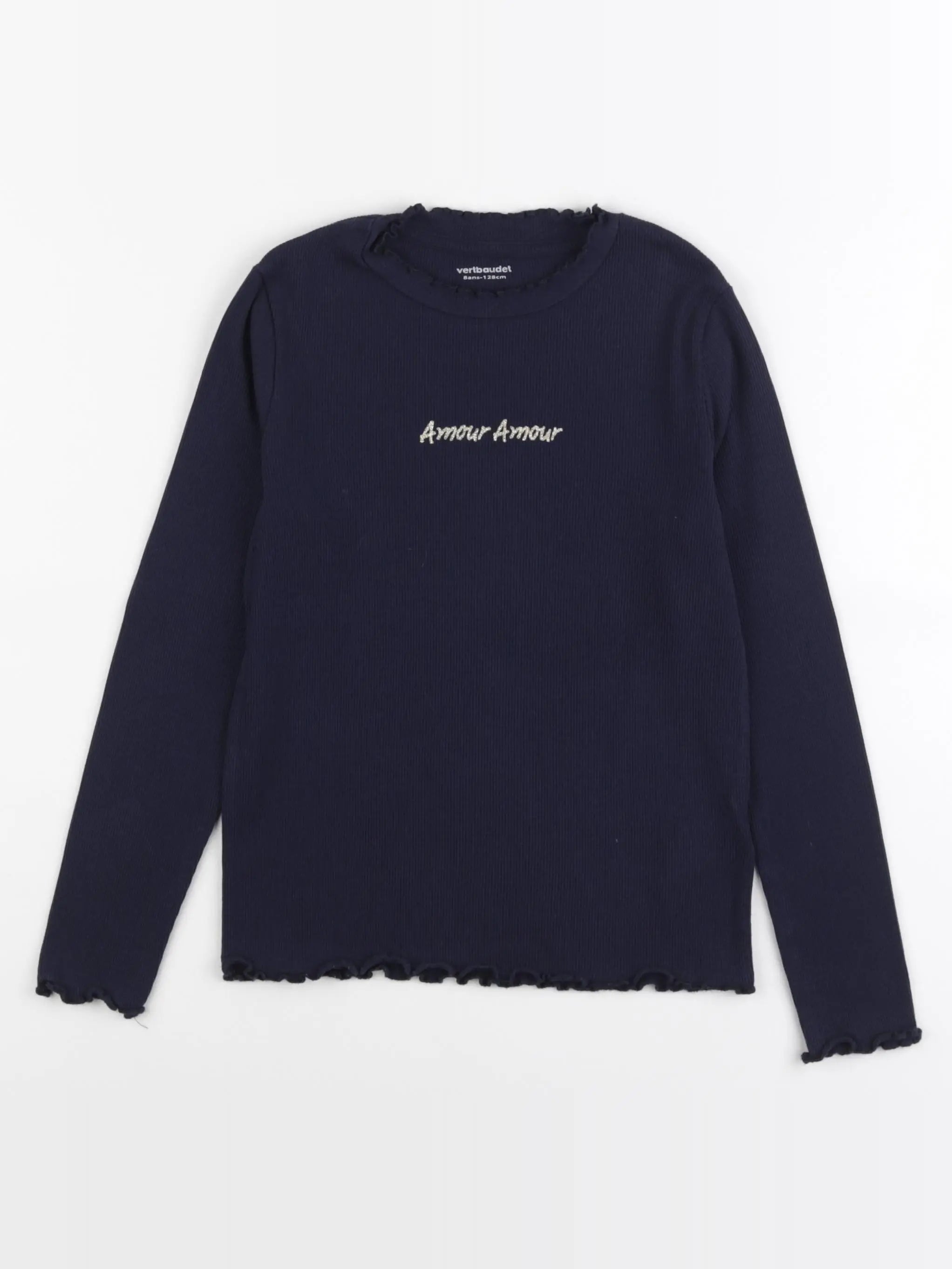 Vertbaudet - tee-shirt bleu - 8 ans