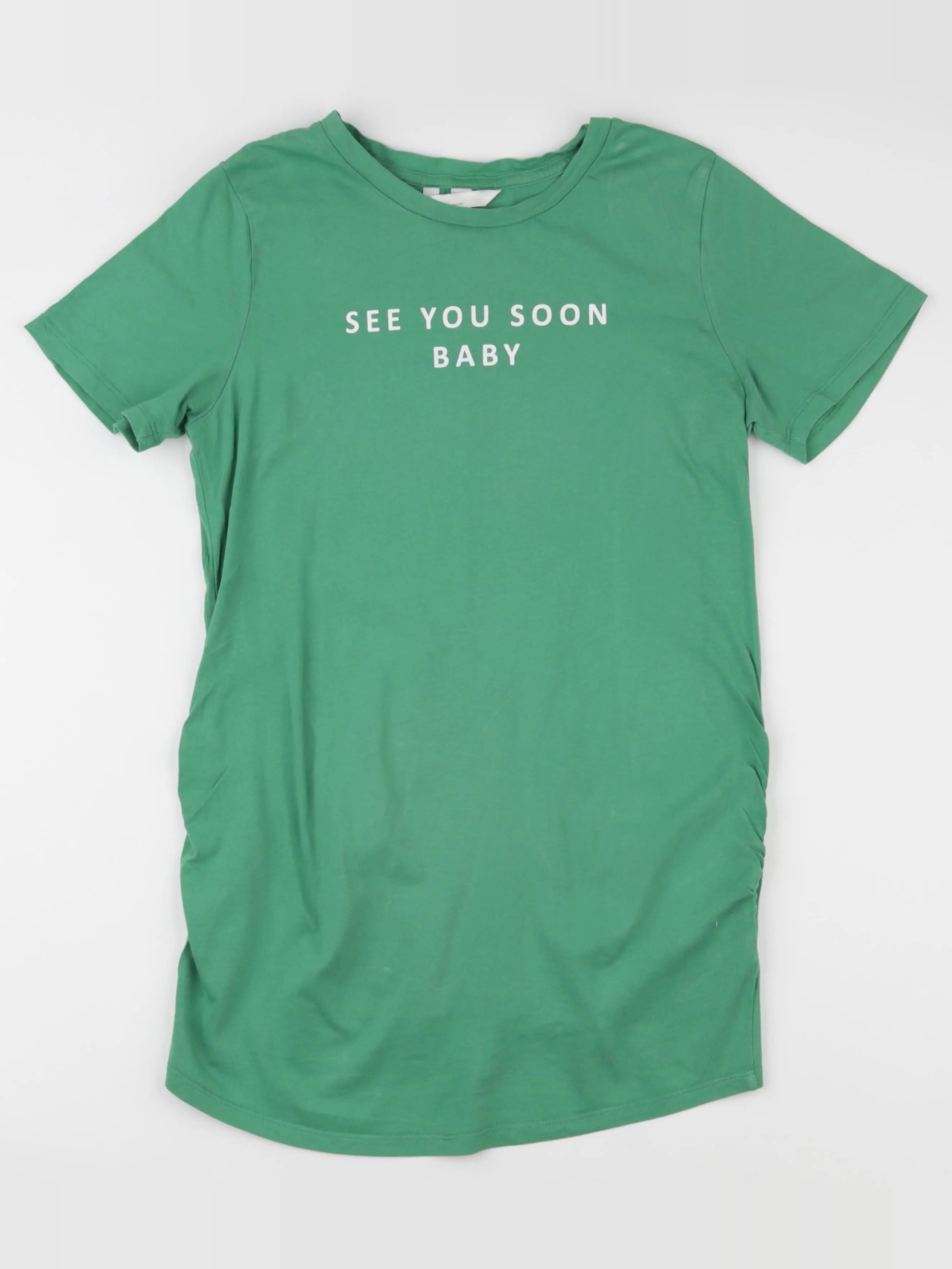 H&M - tee-shirt grossesse vert - s