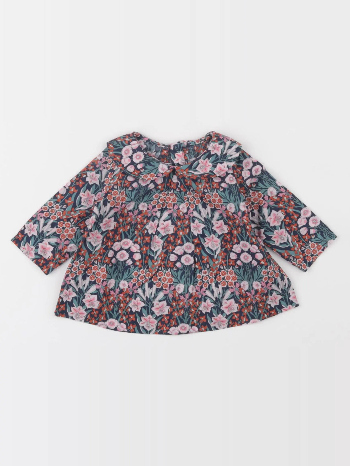 Jacadi - blouse liberty bleu - 1 mois