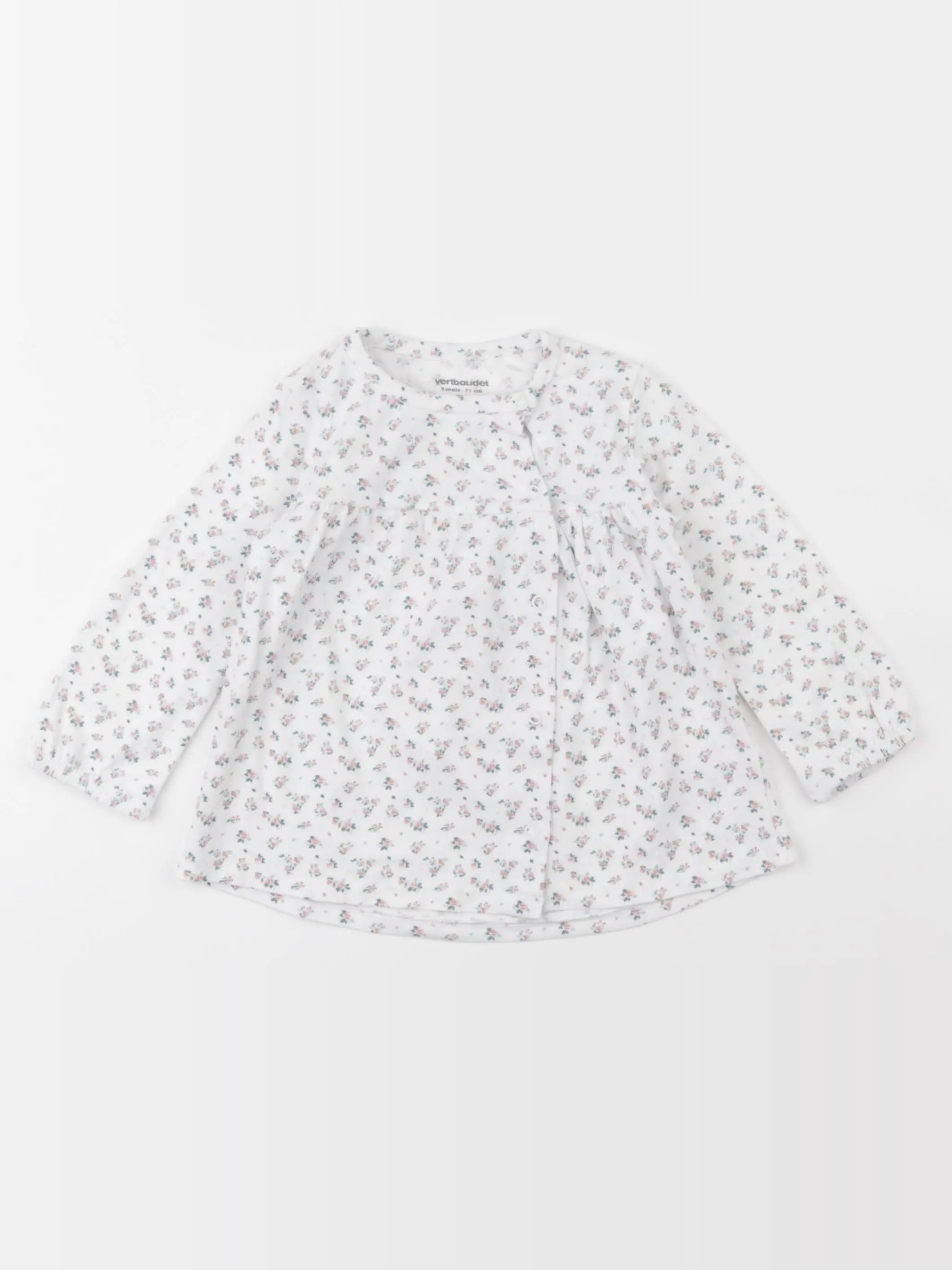 Vertbaudet - tee-shirt blanc - 9 mois