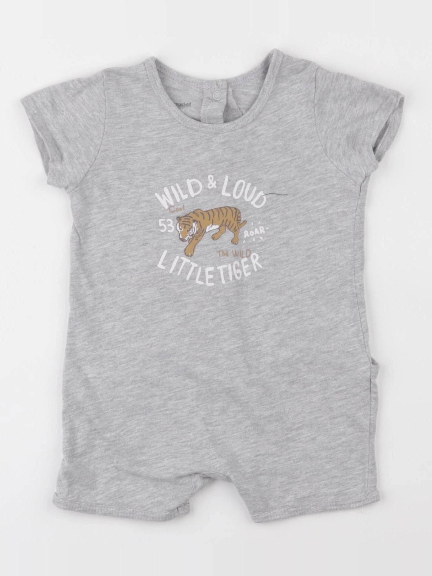 Vertbaudet - pyjama coton gris - 6 mois