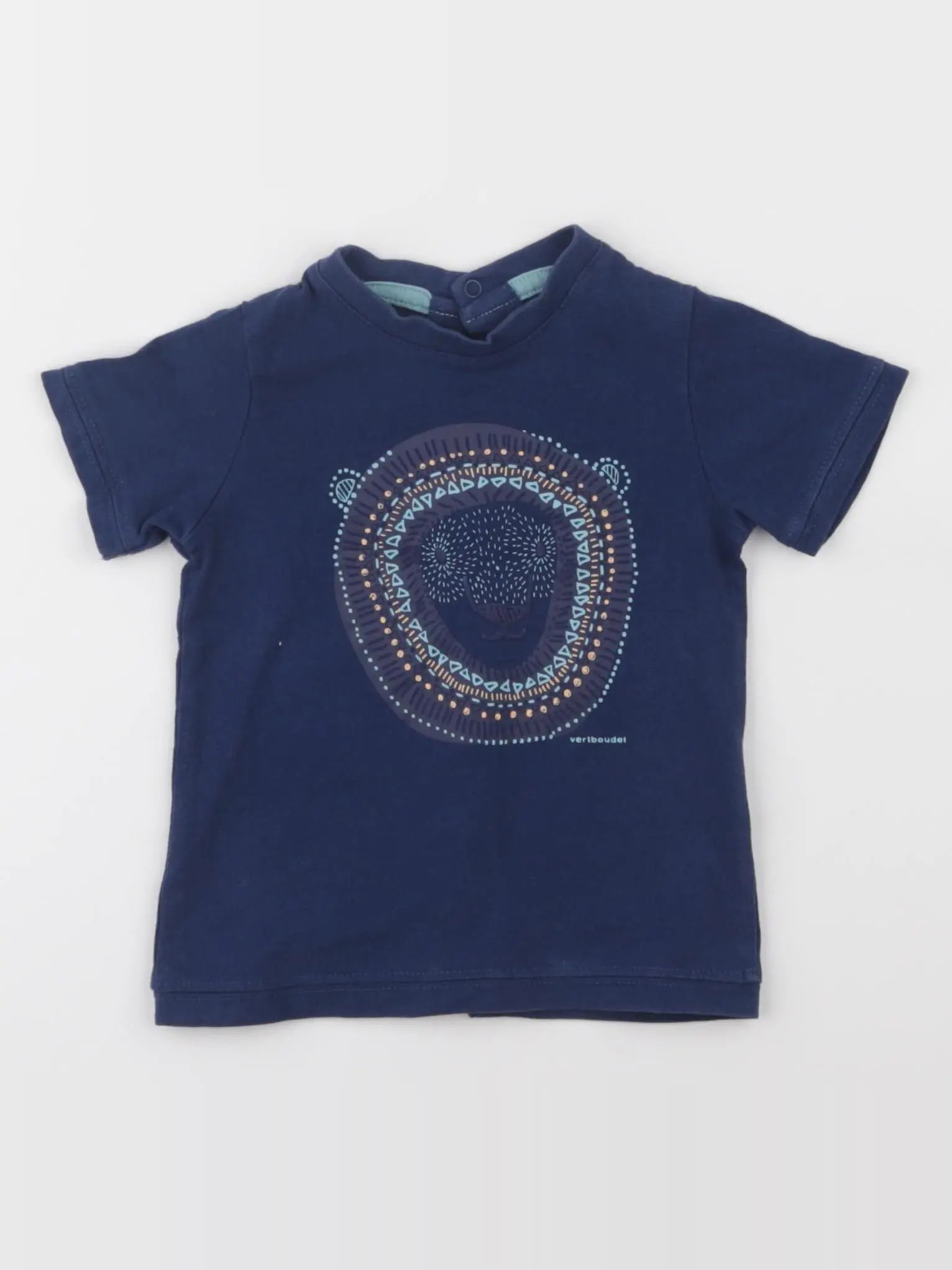 Vertbaudet - tee-shirt bleu - 6 mois